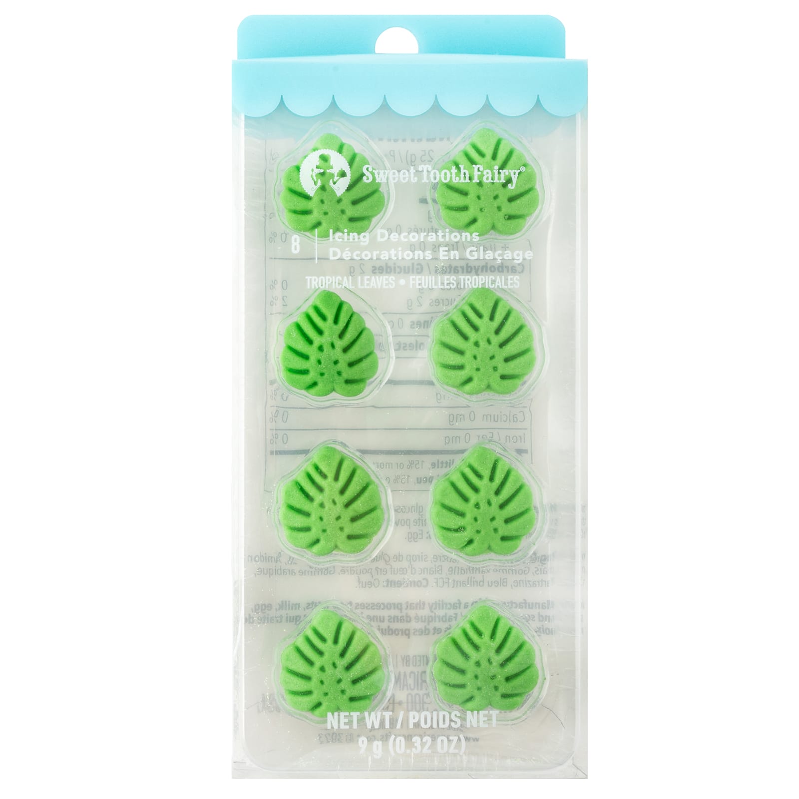 Sweet Tooth Fairy&#xAE; Green Tropical Leaves Icing Decorations