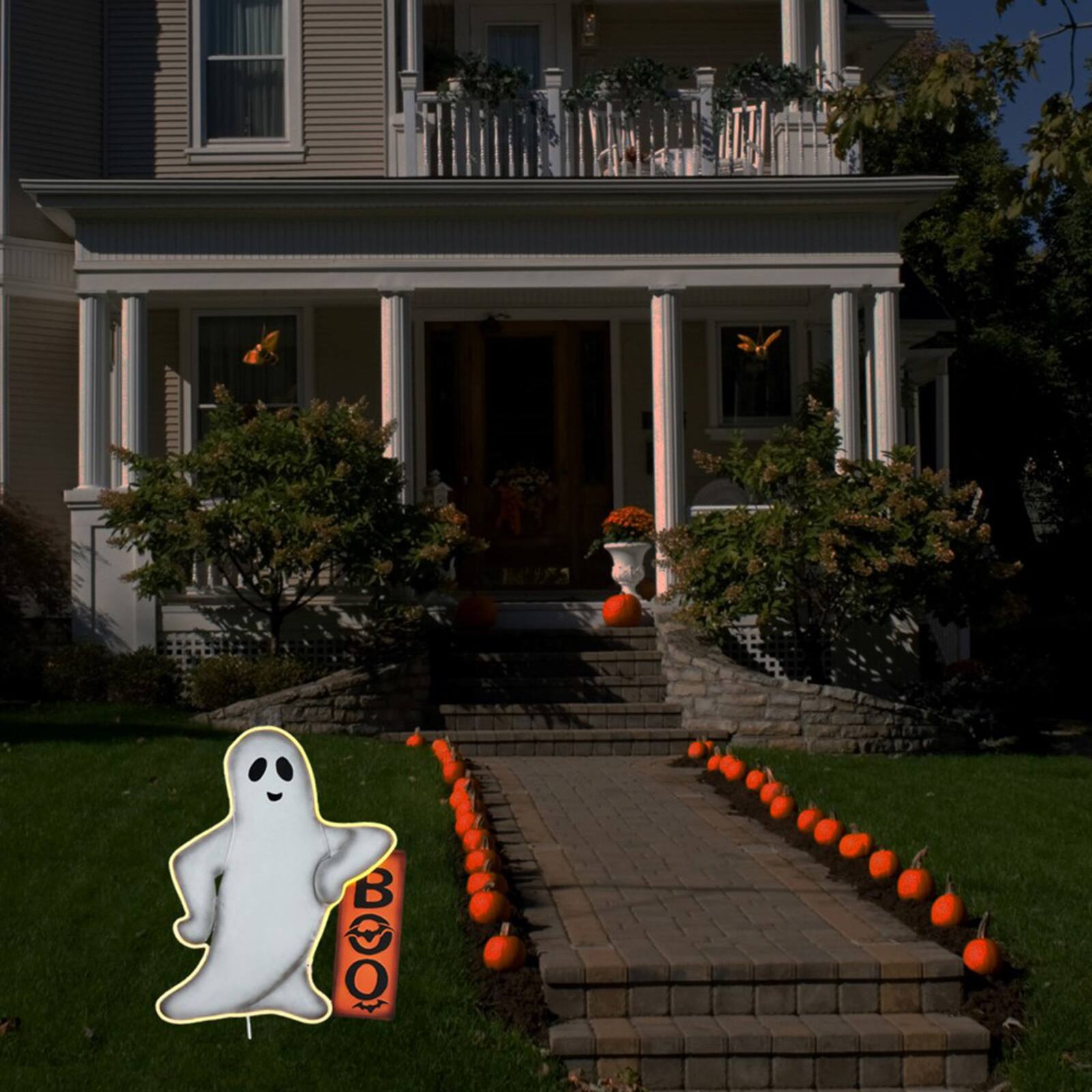 Haute Decor 24.4&#x22; Pre-Lit LED Halloween Ghost Yard D&#xE9;cor