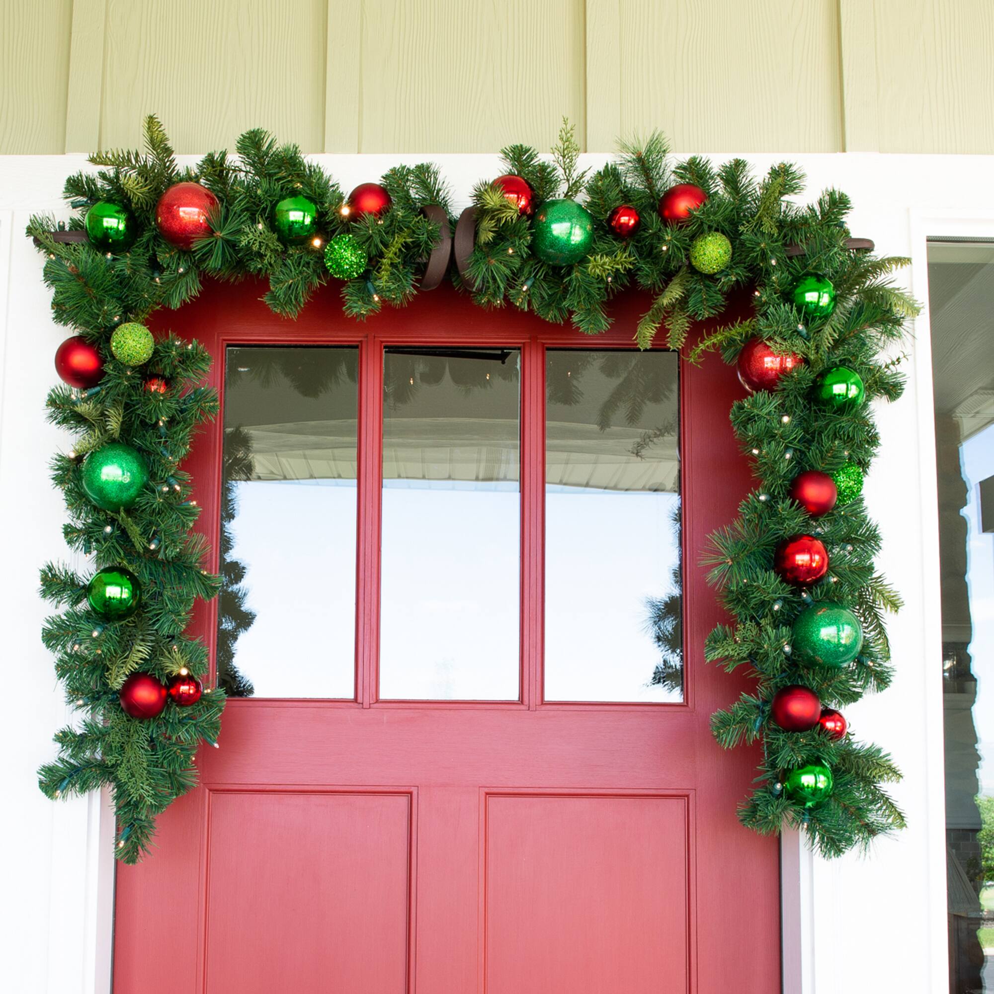 Village Lighting 9ft. Pre-Lit LED Christmas Cheer Garland