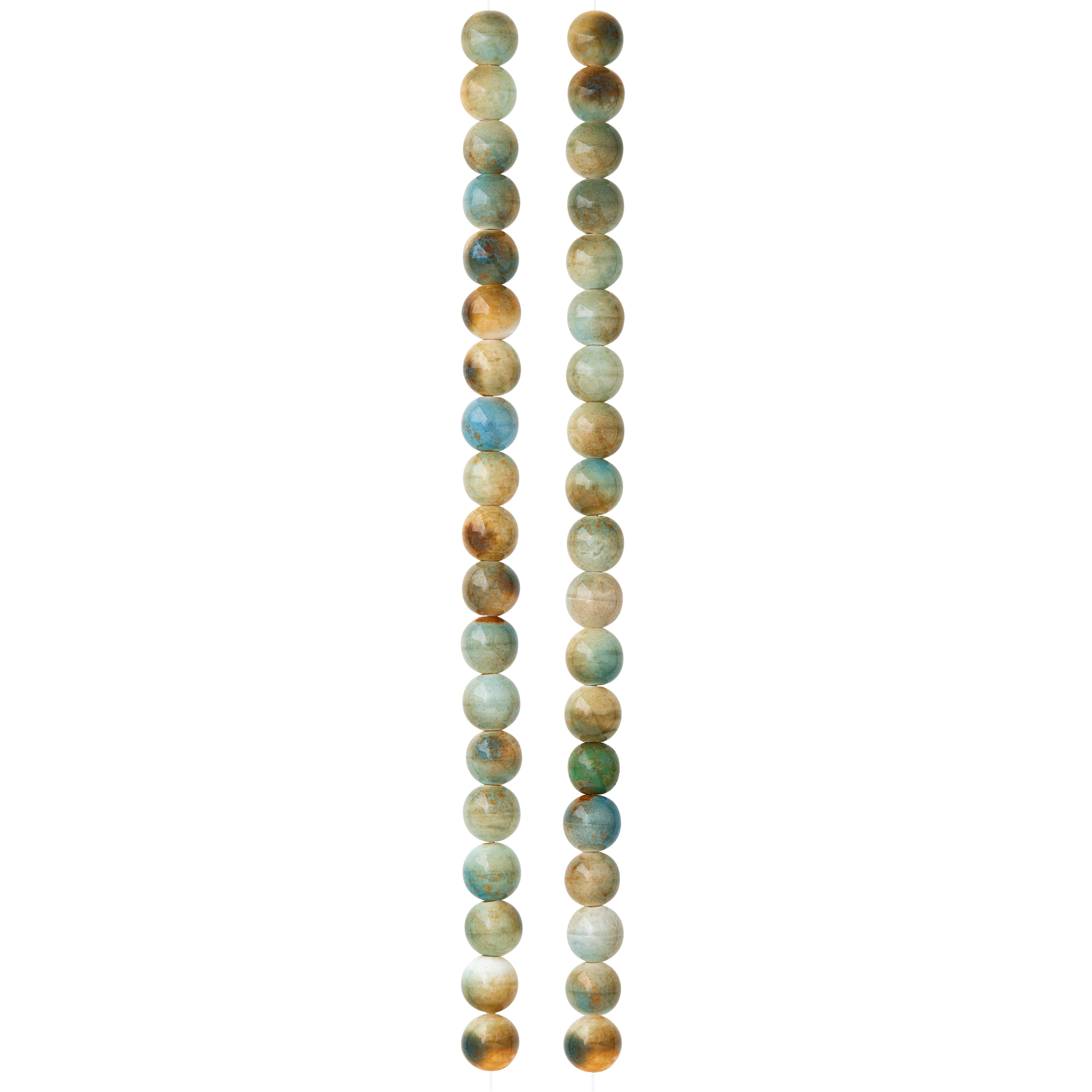 9 Pack: Earth Ceramic Round Beads, 8mm by Bead Landing&#x2122;