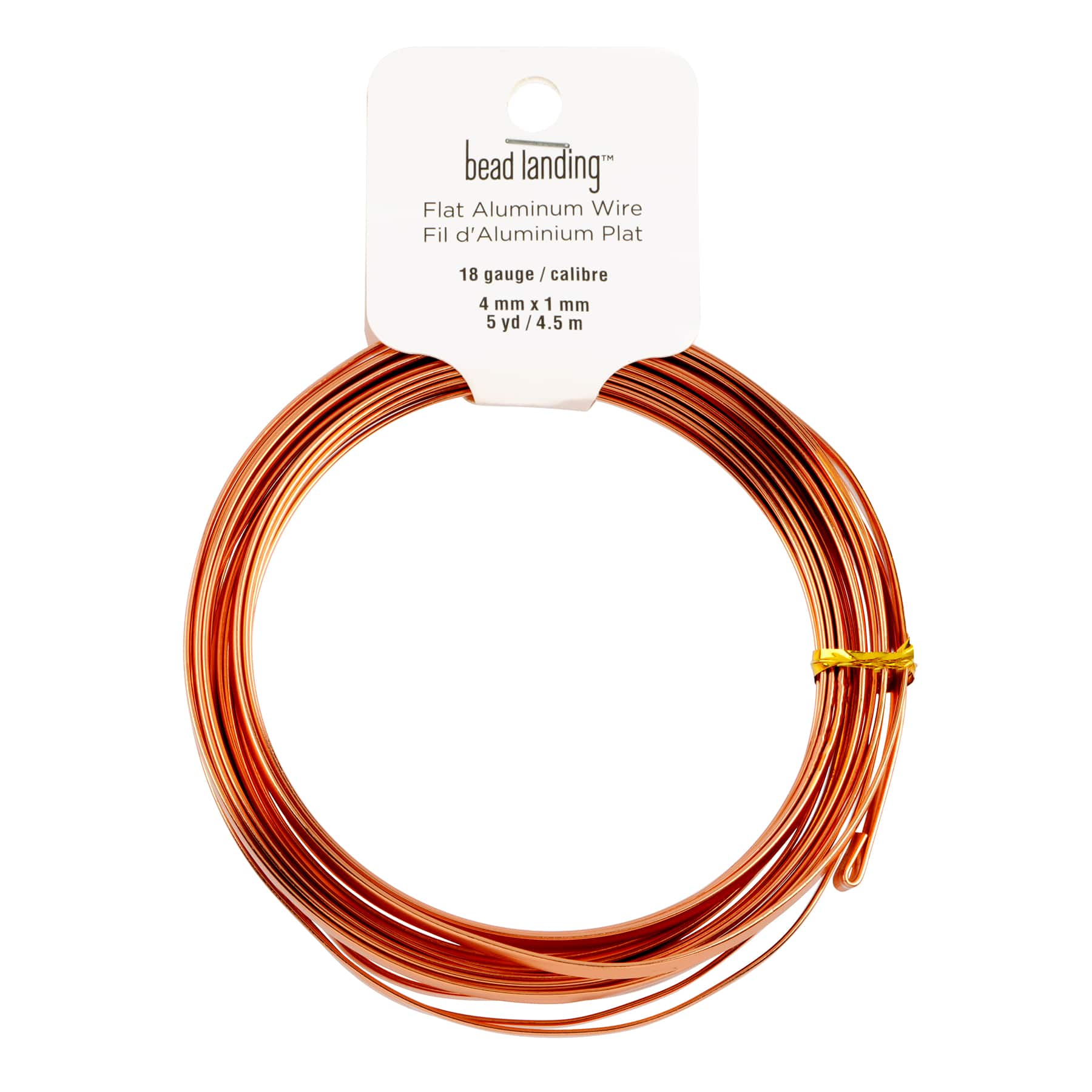 Bead Landing Copper Flat Wire - 4 x 1 mm