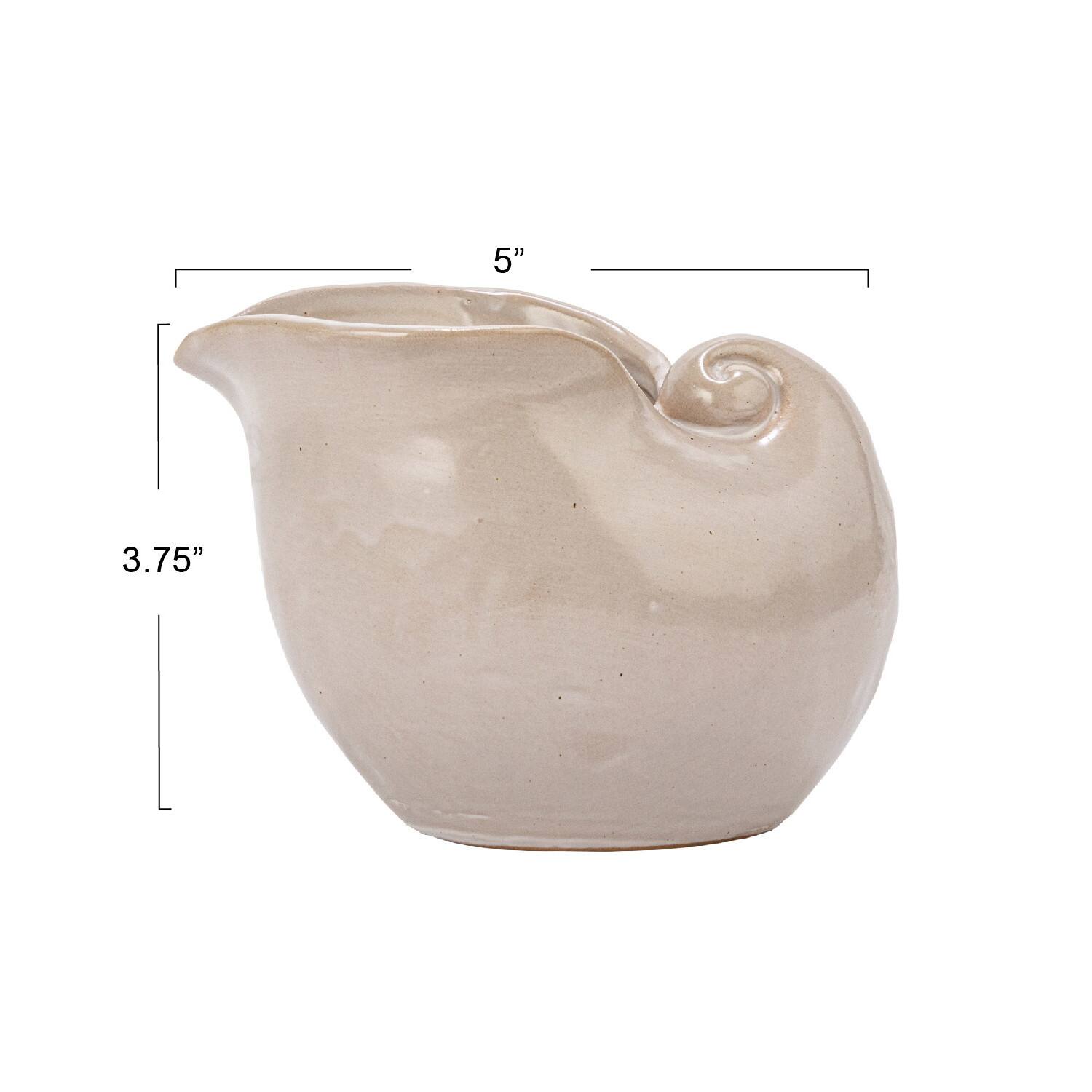 Hello Honey&#xAE; 5&#x22; White Stoneware Shell Planter
