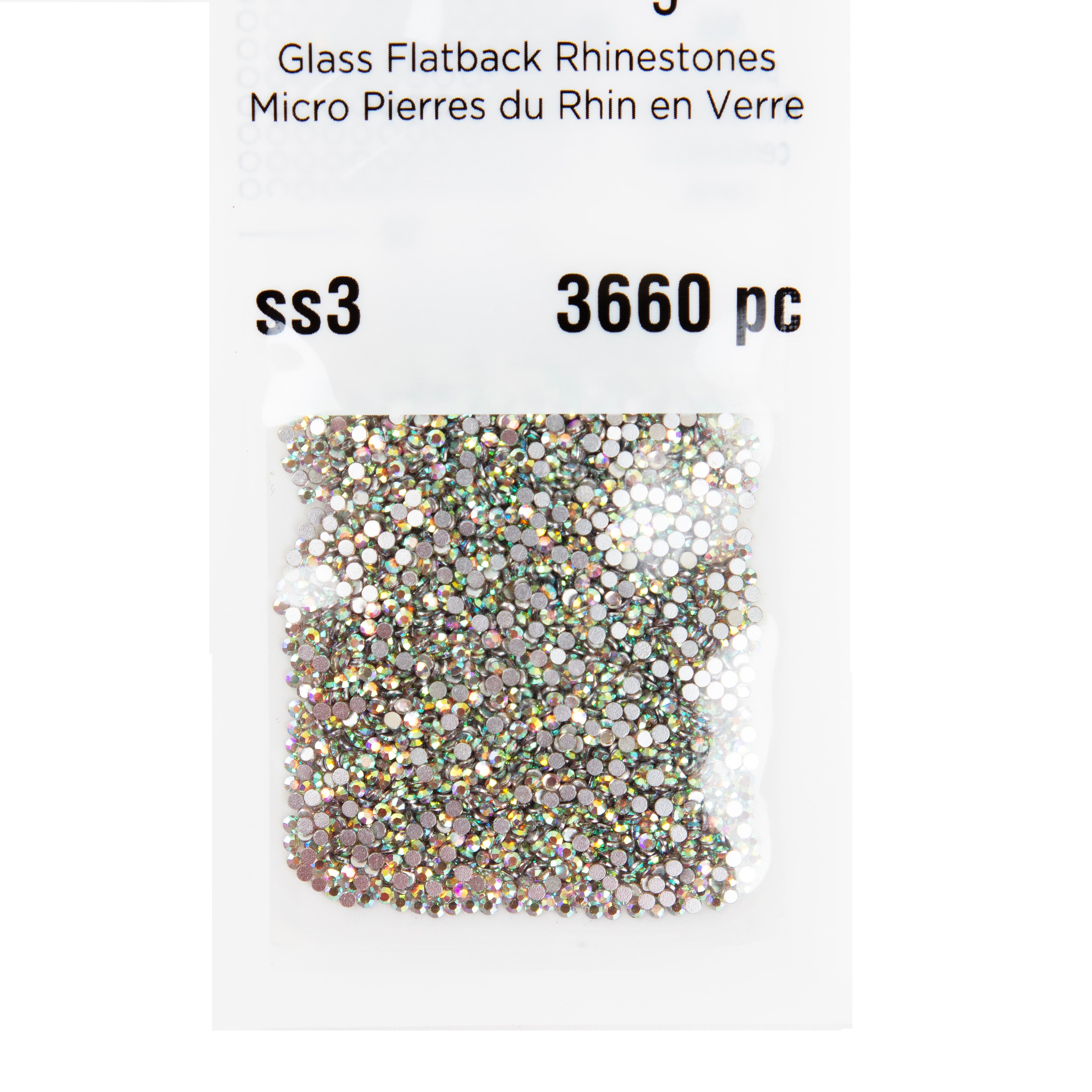 12 Pack: SS3 Glass Flatback Rhinestones by Bead Landing™