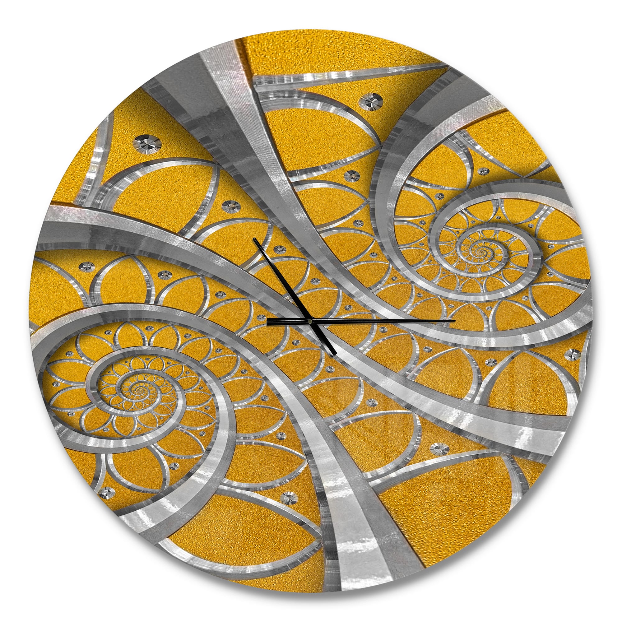 Designart &#x27;Time Spiral In Antique Style Modern Wall Clock