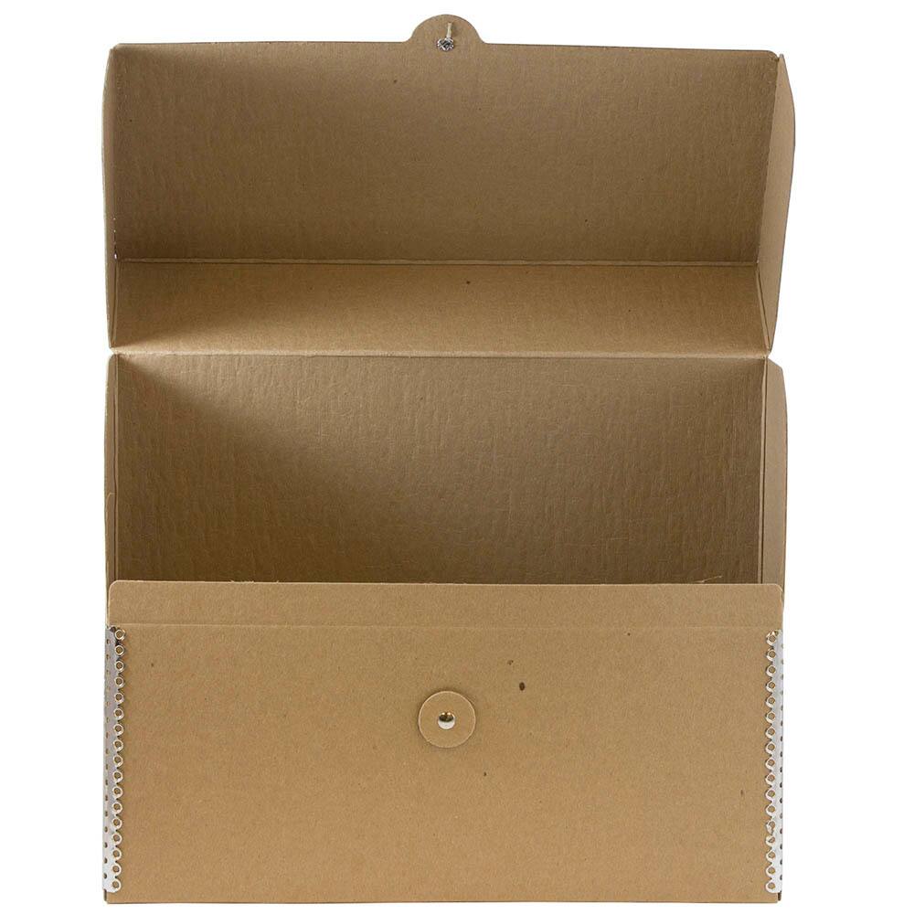 JAM Paper Kraft Brown with Metal Edge Button & String Tie Portfolio 9.5" x 12"