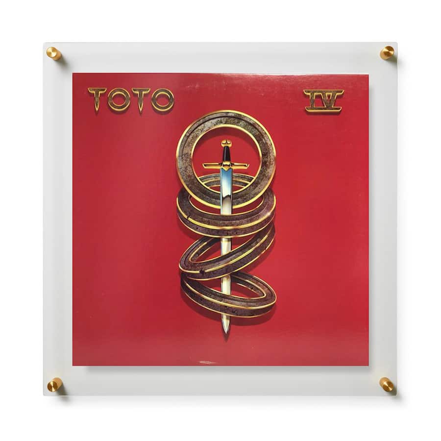 Wexel Art 12'' x 12'' Acrylic Floating Frame for Album Covers with Gold Hardware