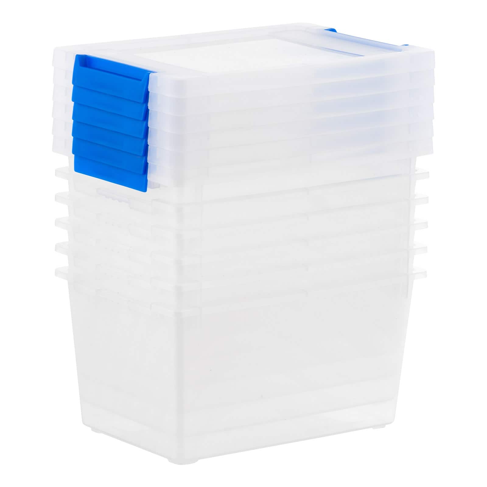 Iris&#xAE; 4.3 qt. Clear Latching Storage Totes, 6 Ct.