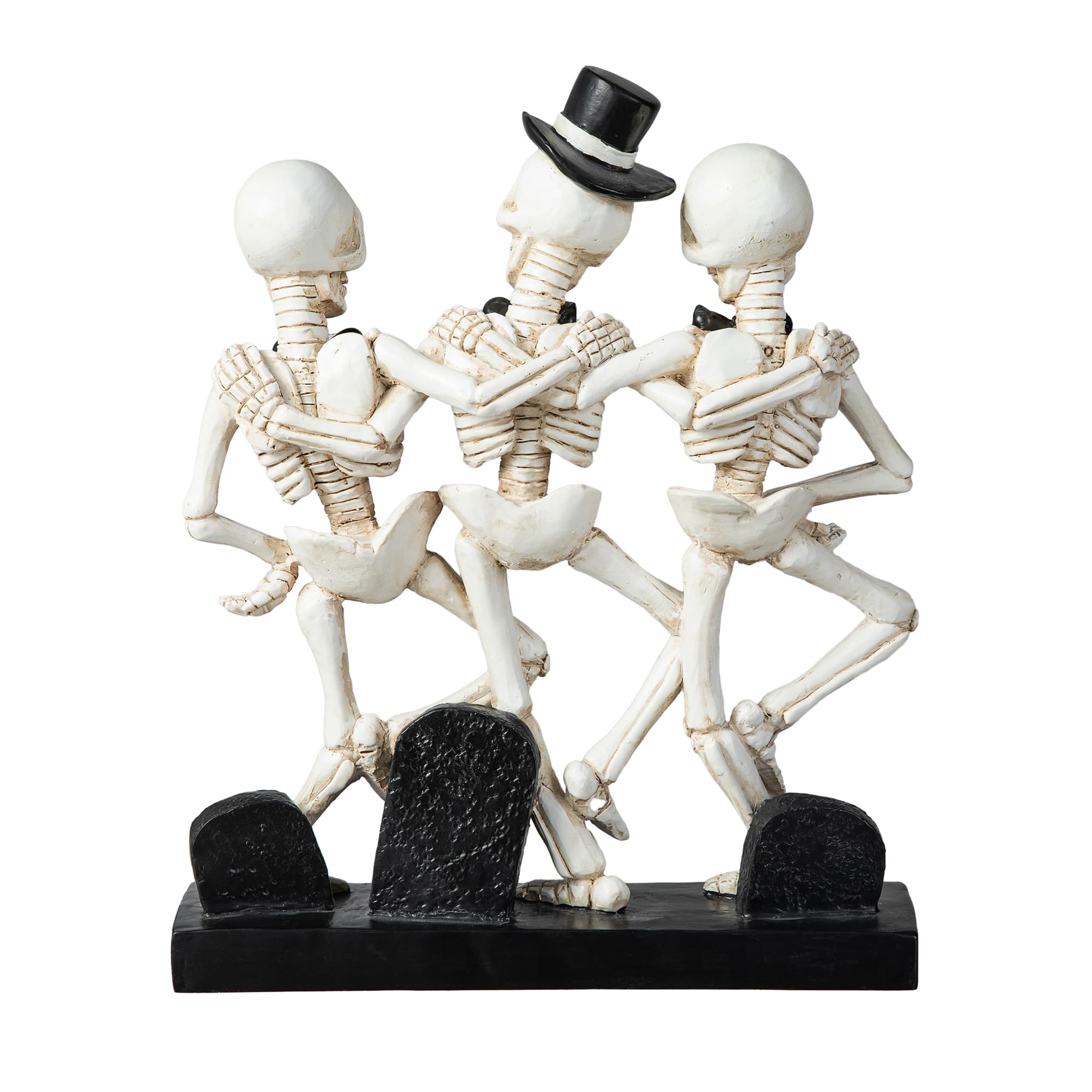 Glitzhome&#xAE; 10.5&#x22; Halloween Dancing Skeleton Table D&#xE9;cor