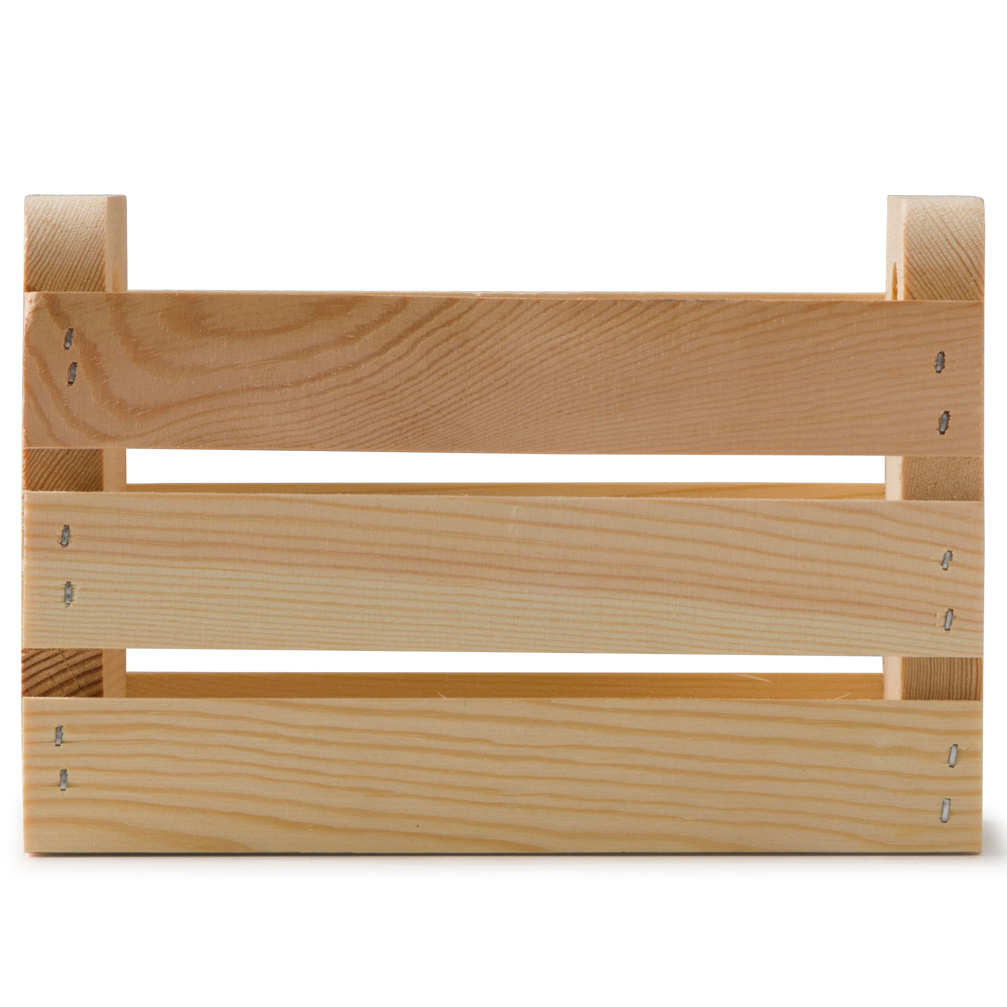 6 Pack: 8&#x22; Wood Crate With Cutout Handles by Make Market&#xAE;