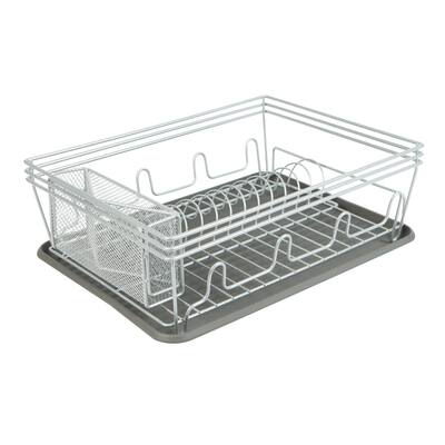 White Wire Dish Drying Rack