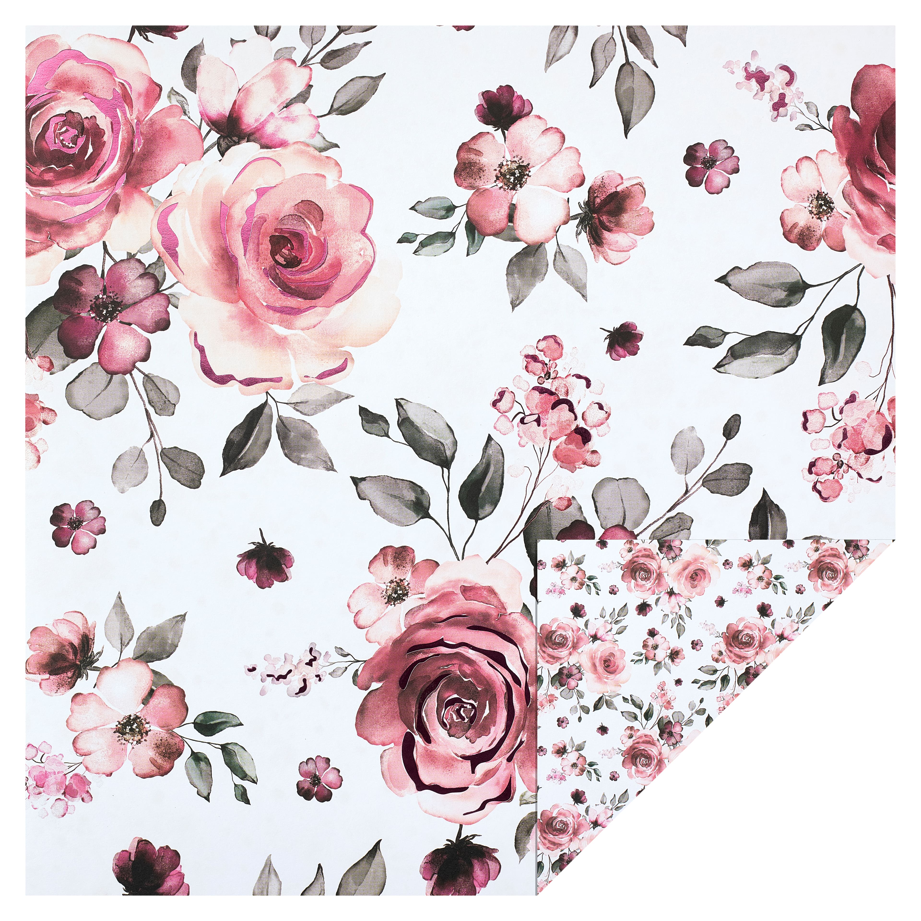 24 Pack: Pink Roses Cardstock by Recollections&#x2122;, 12&#x22; x 12&#x22;