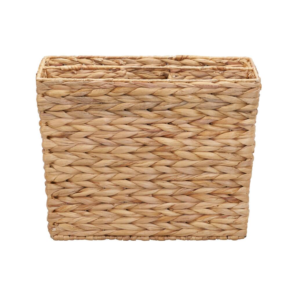 Household Essentials 17" Hyacinth Wide Side by Side Magazine Rack