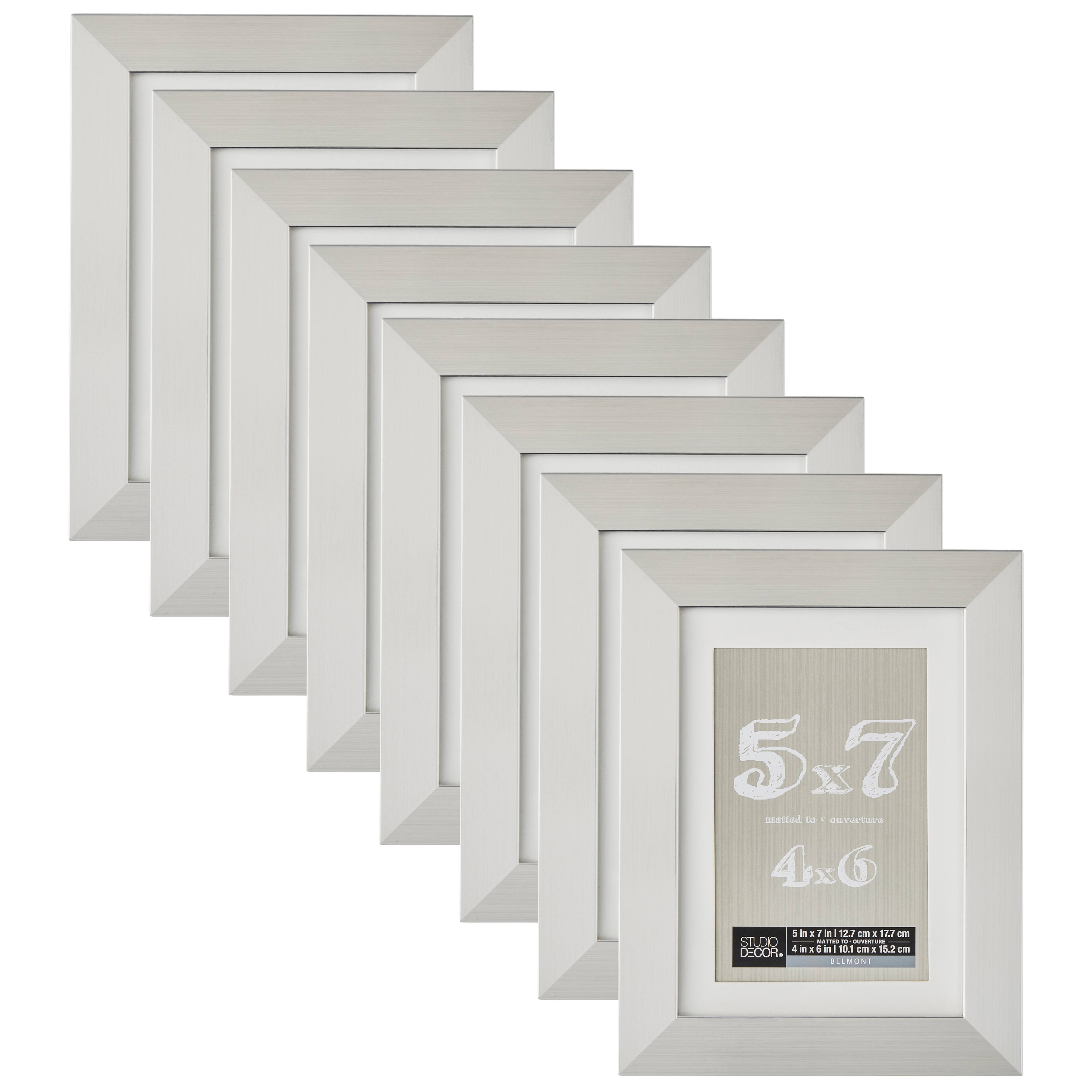 8 Pack: Silver Frame with Mat, Belmont by Studio Décor®