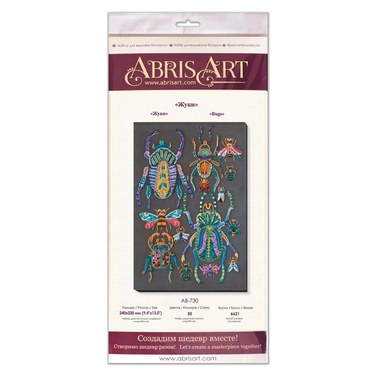 Abris Art Beetles Deco Scenes Bead Embroidery Kit