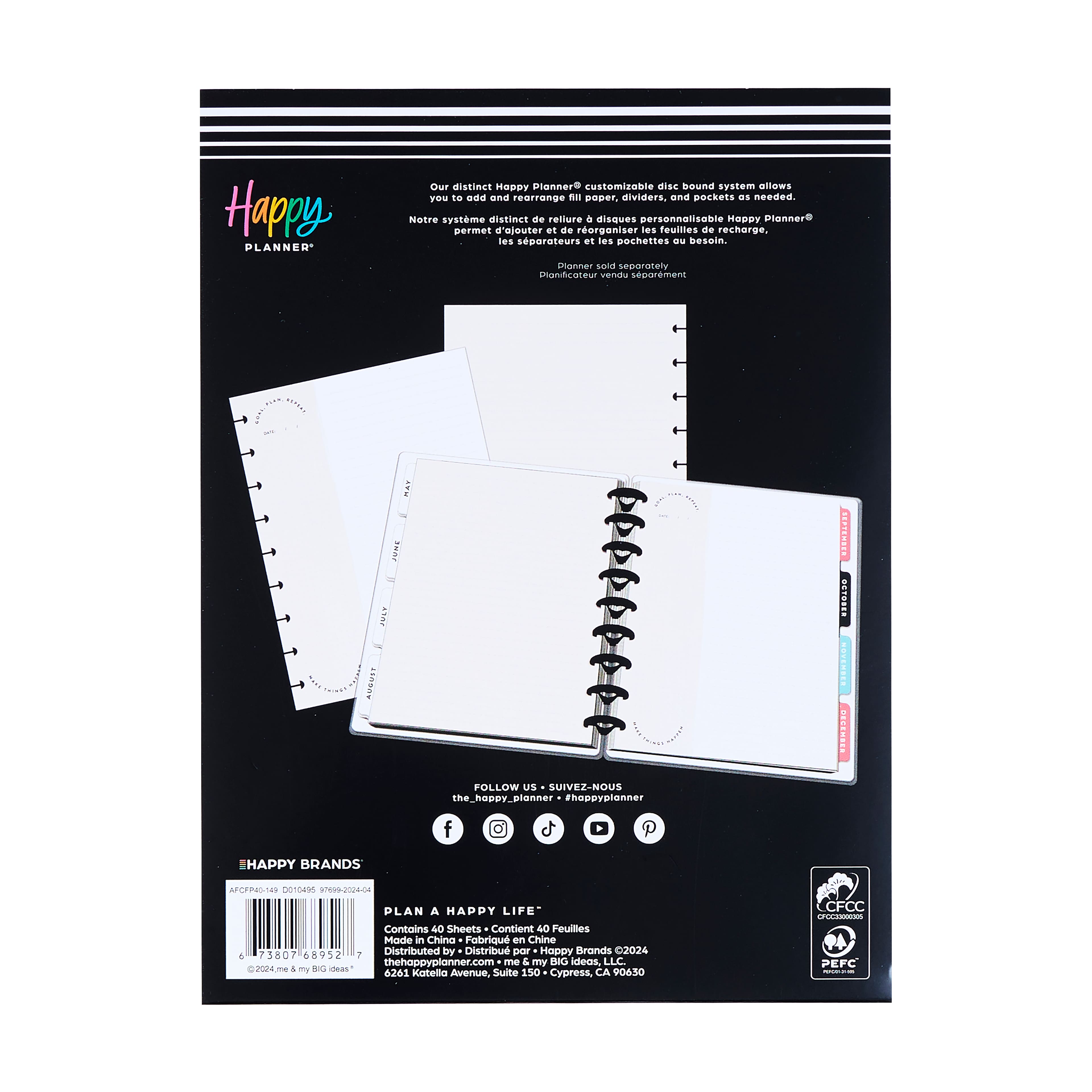 The Classic Happy Planner&#xAE; Neutrals Fill Paper, 40 Sheets