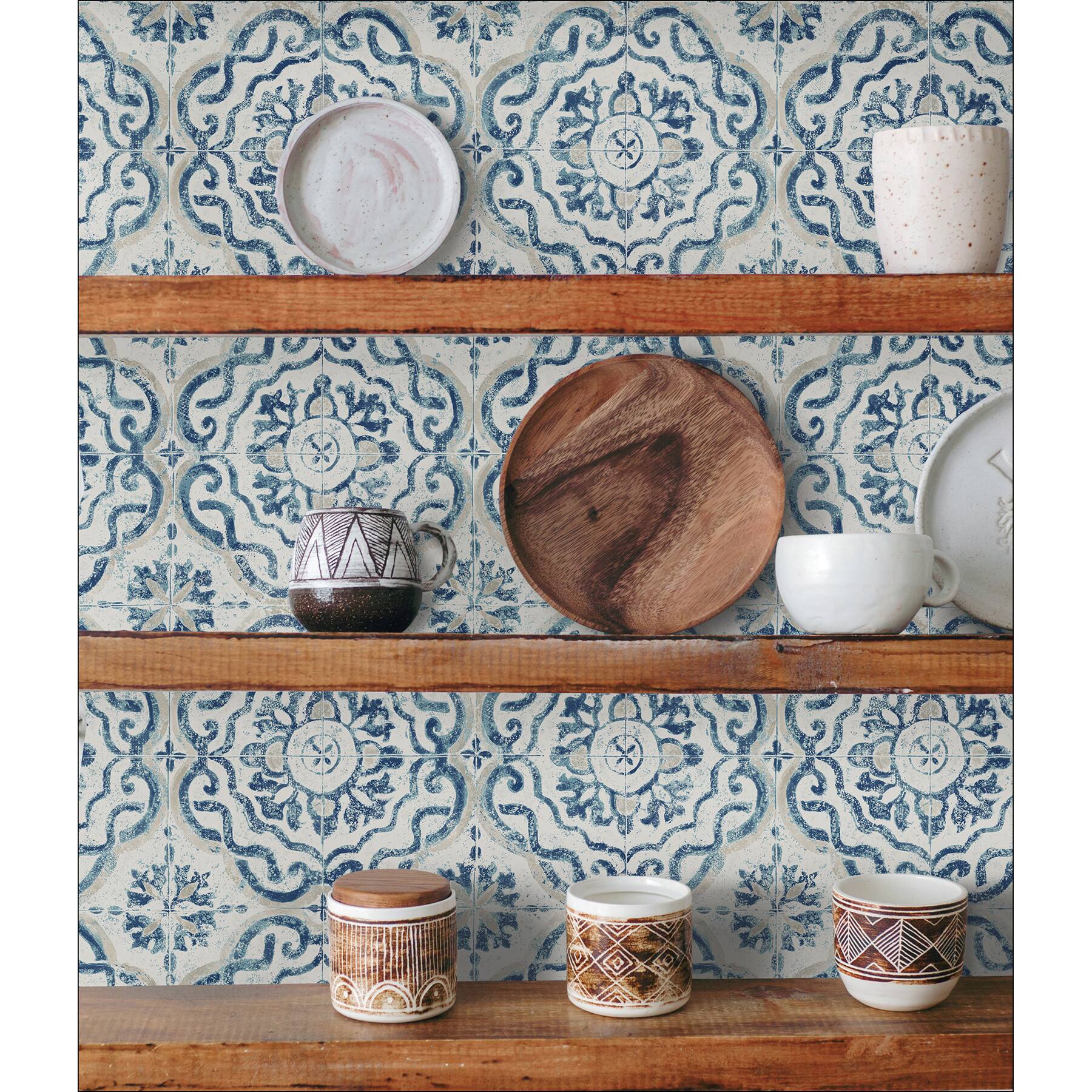 InHome Talavera Tile Peel &#x26; Stick Wallpaper