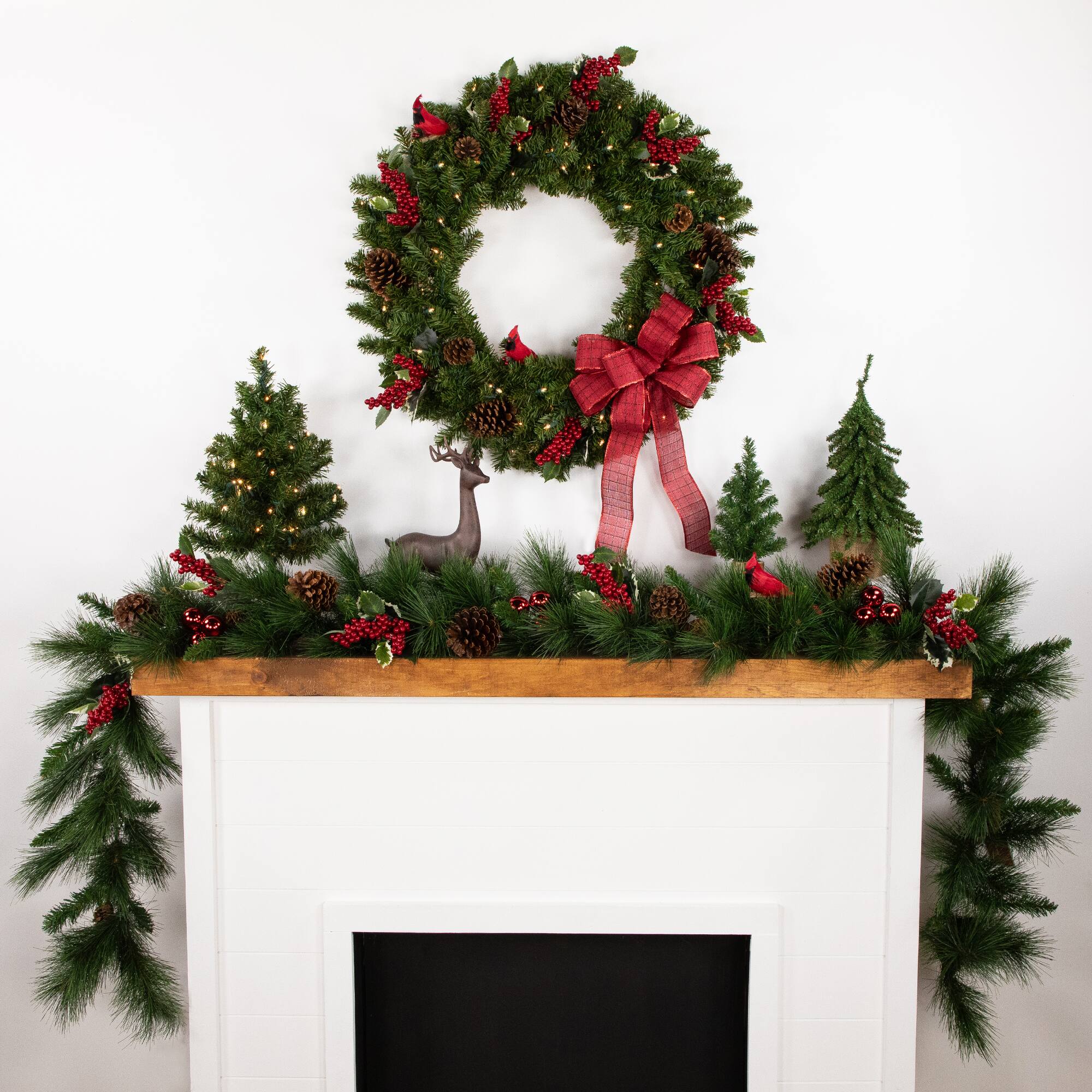 1.5ft. Pre-Lit Canadian Pine Artificial Christmas Tree, Clear Lights
