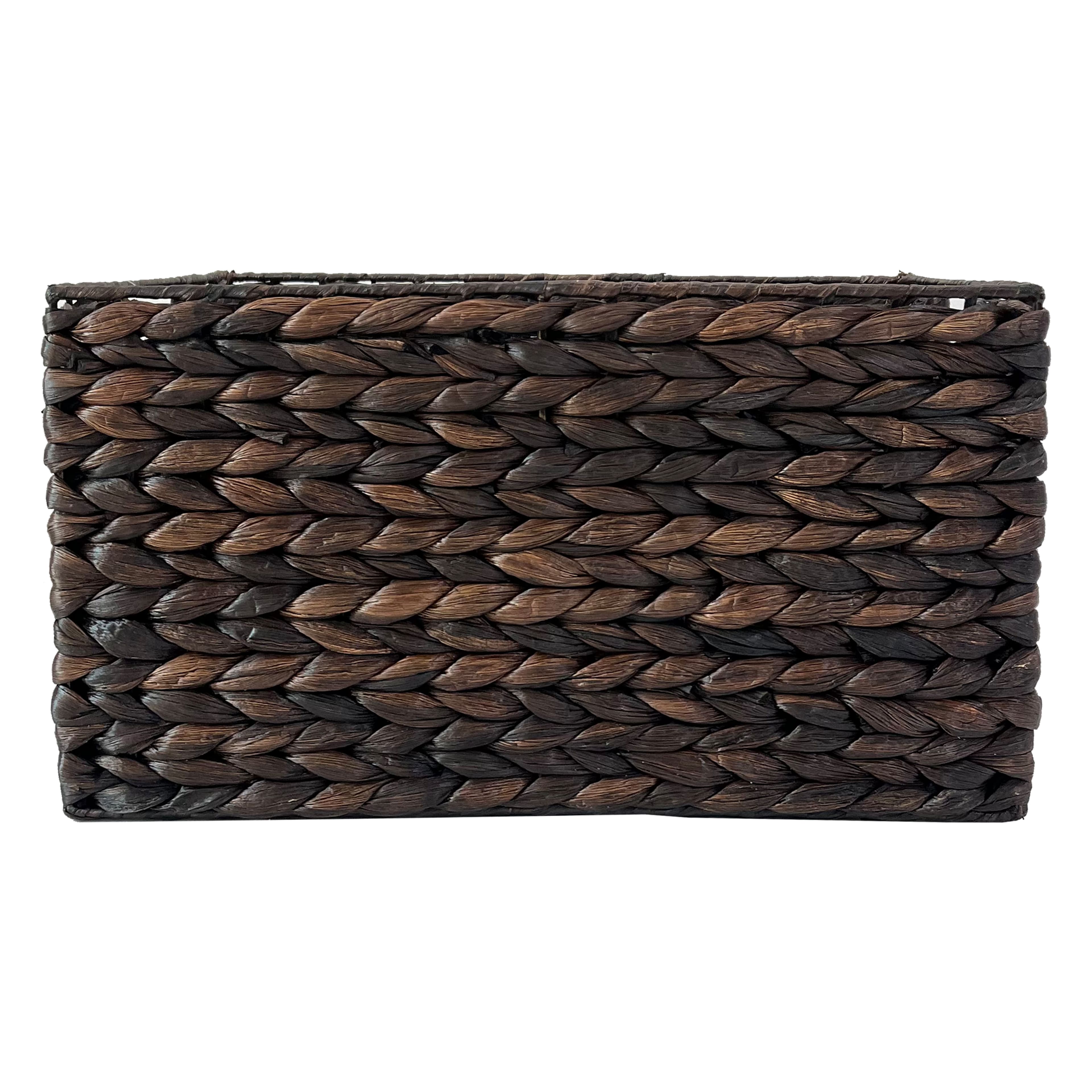 Large Espresso Rectangle Woven Basket by Ashland&#xAE;