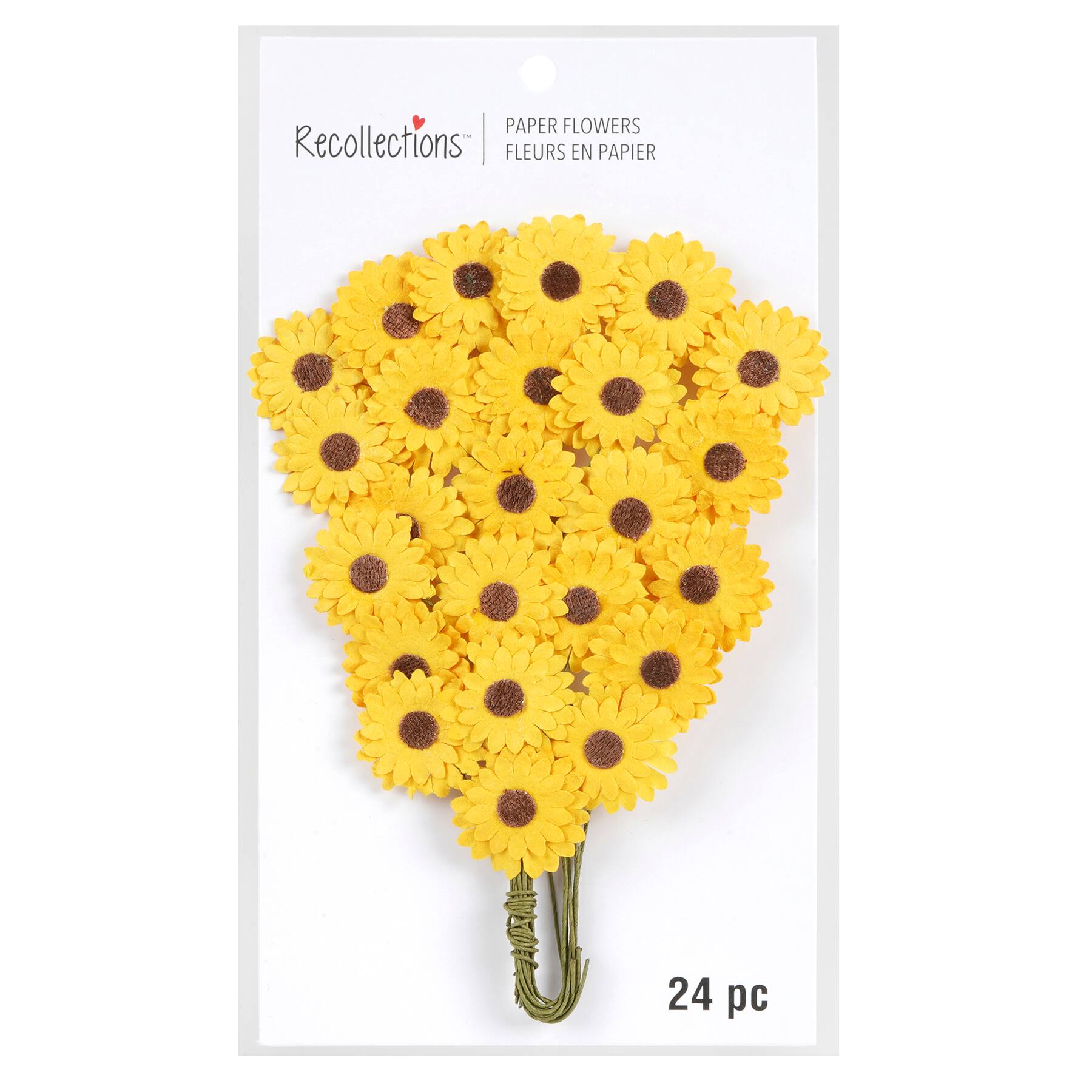 12 Packs: 24 ct. (288 total) Yellow Daisy Paper Flowers by Recollections™