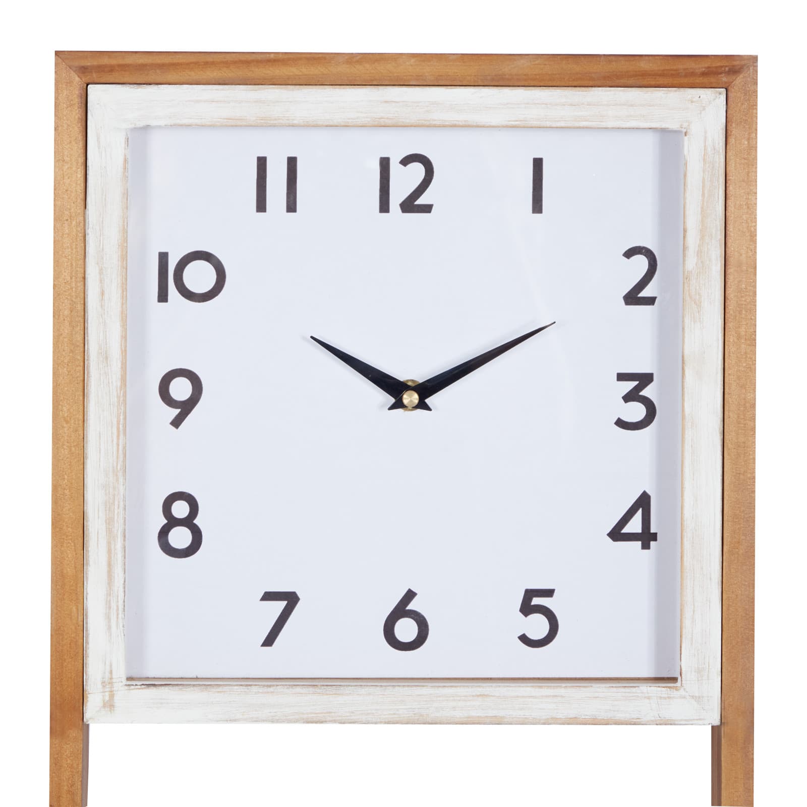 Brown Wood Farmhouse Wall Clock, 24" x 12" x 4"