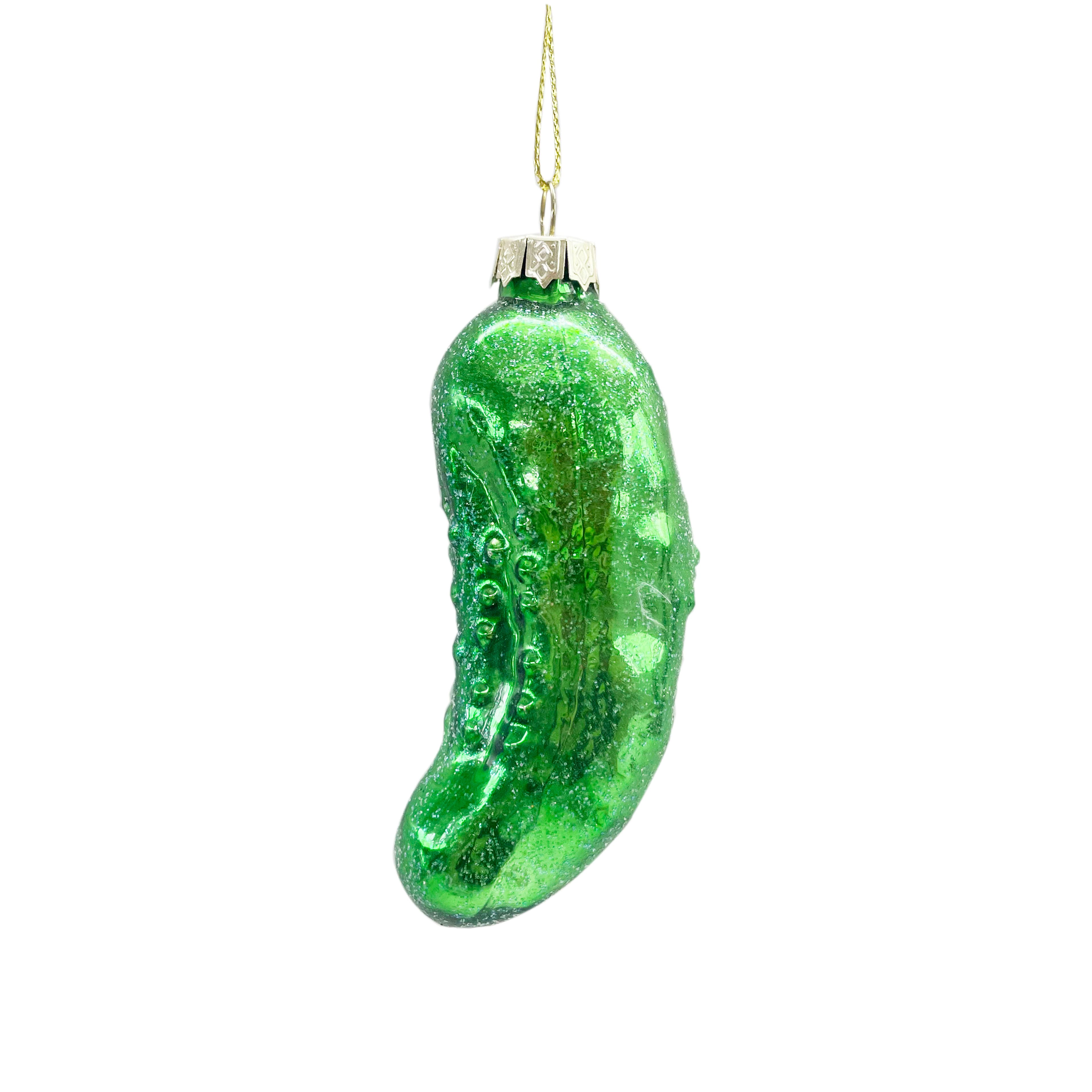 4&#x22; Green Pickle Glass Ornament by Ashland&#xAE;