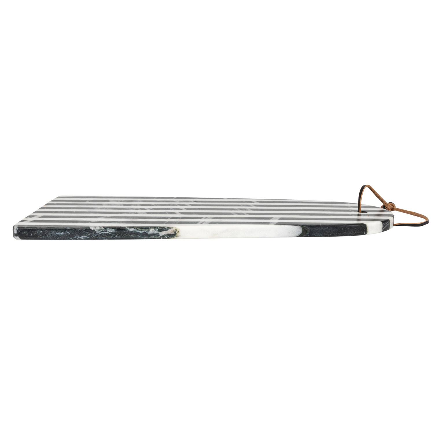 Hello Honey&#xAE; 16&#x22; Black &#x26; White Striped Marble Cutting Board