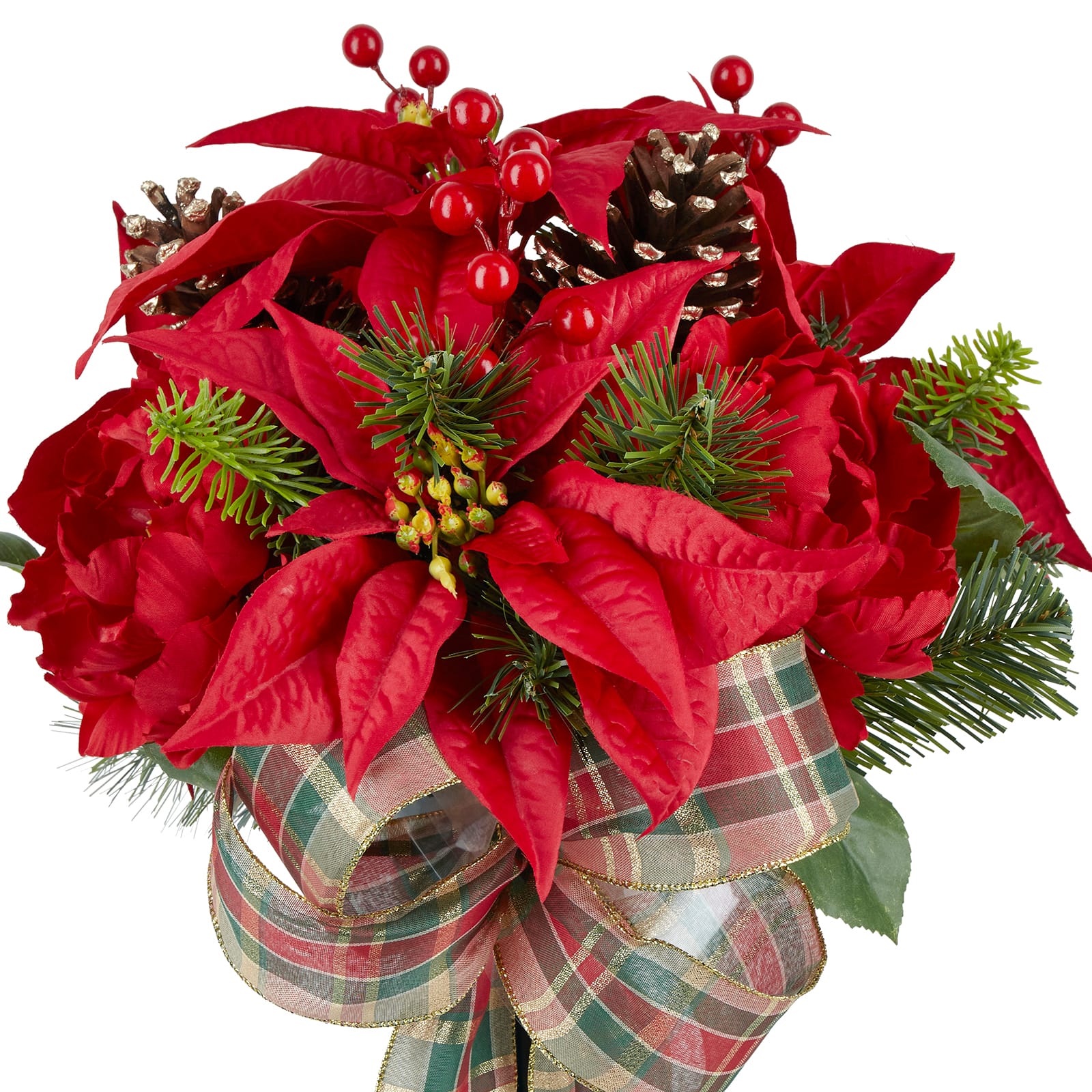 21&#x22; Red Peony, Pinecone &#x26; Berry Cone by Ashland&#xAE;