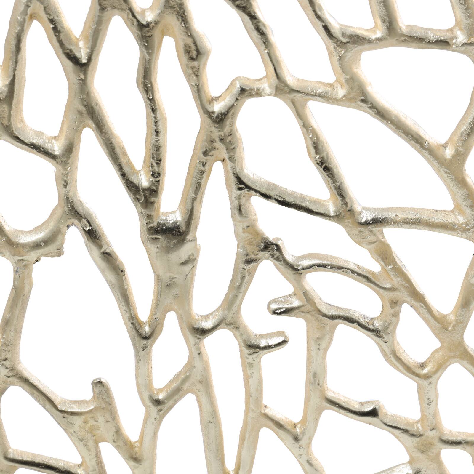 Coral Inspired Single Panel Aluminum Fireplace Screen