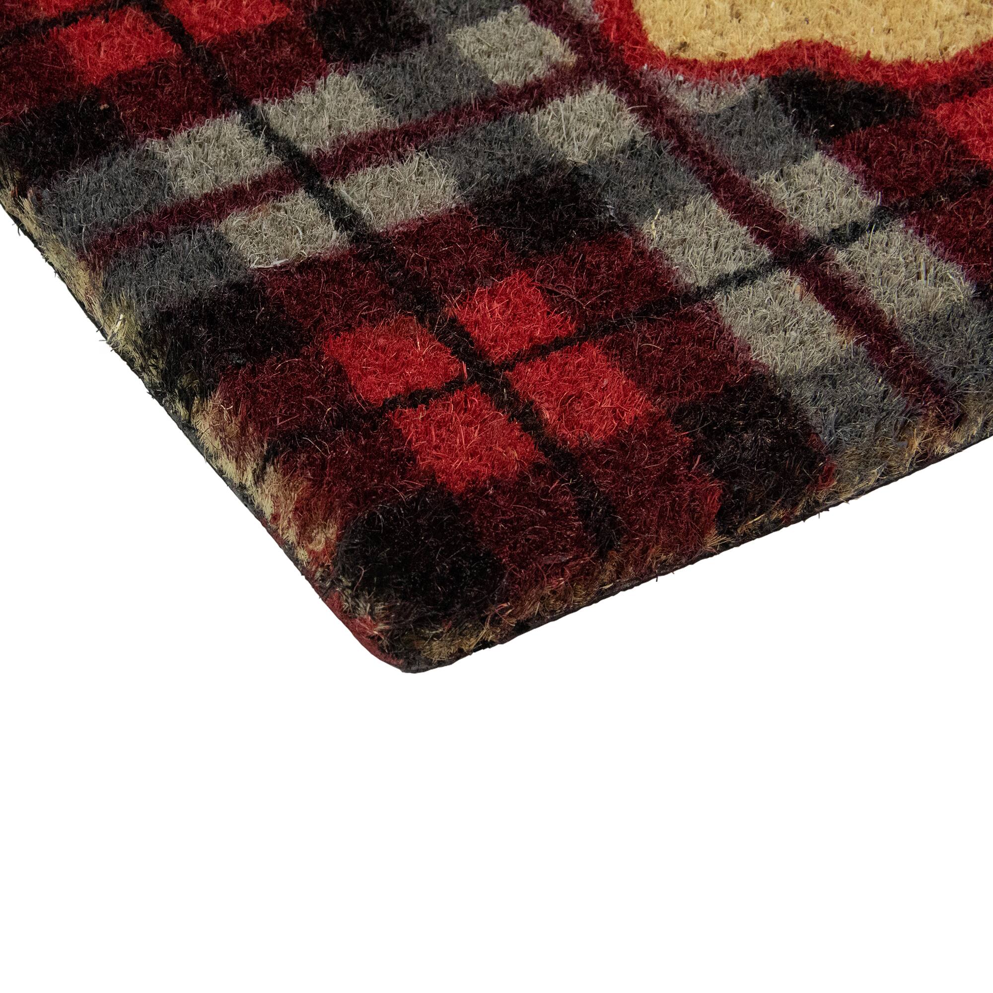 Red & Black Plaid "Merry Christmas" Rectangular Doormat