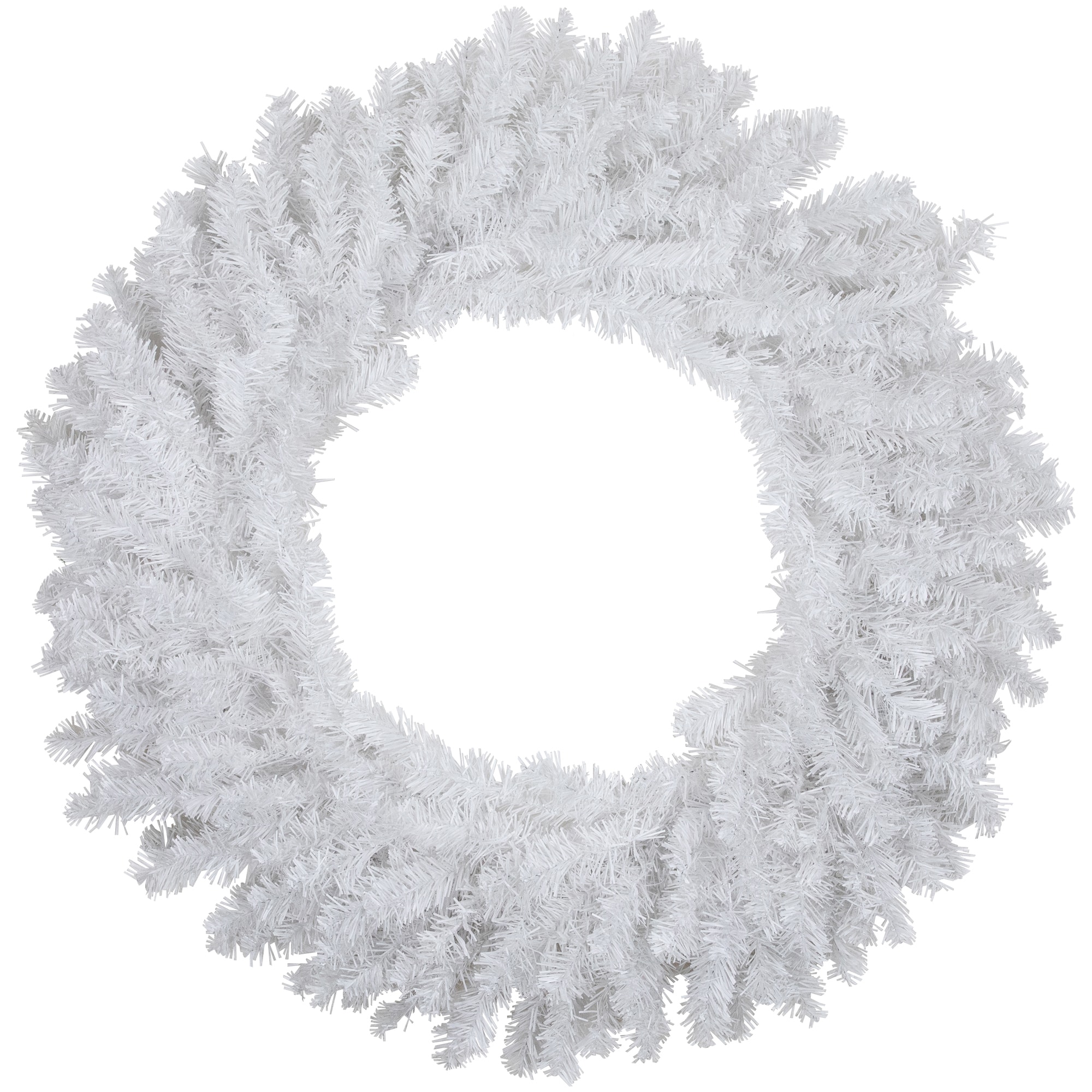 30&#x22; White Canadian Pine Artificial Christmas Wreath