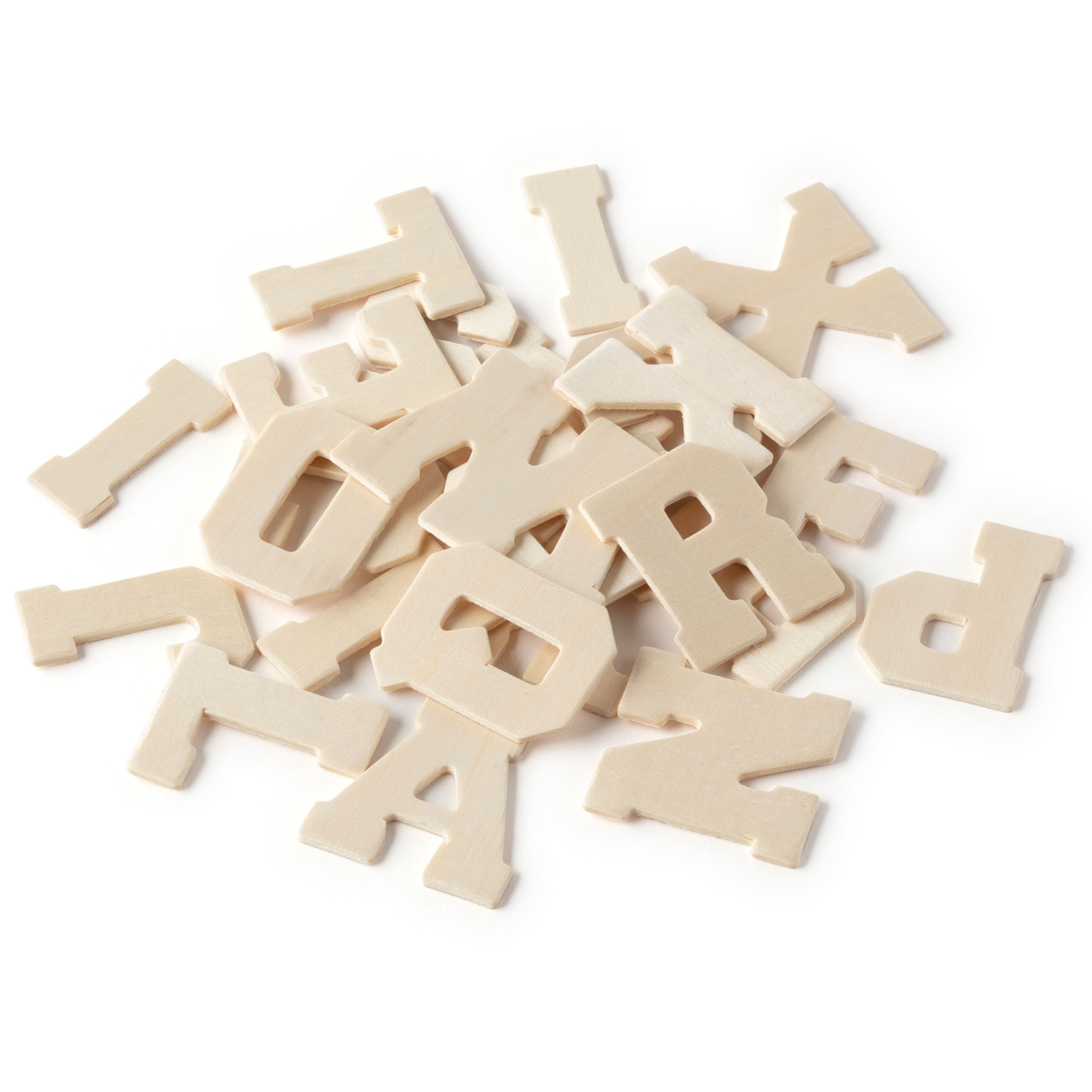 6 Packs: 36 ct. (216 total) 1.75" Wood Varsity Letters by Make Market®