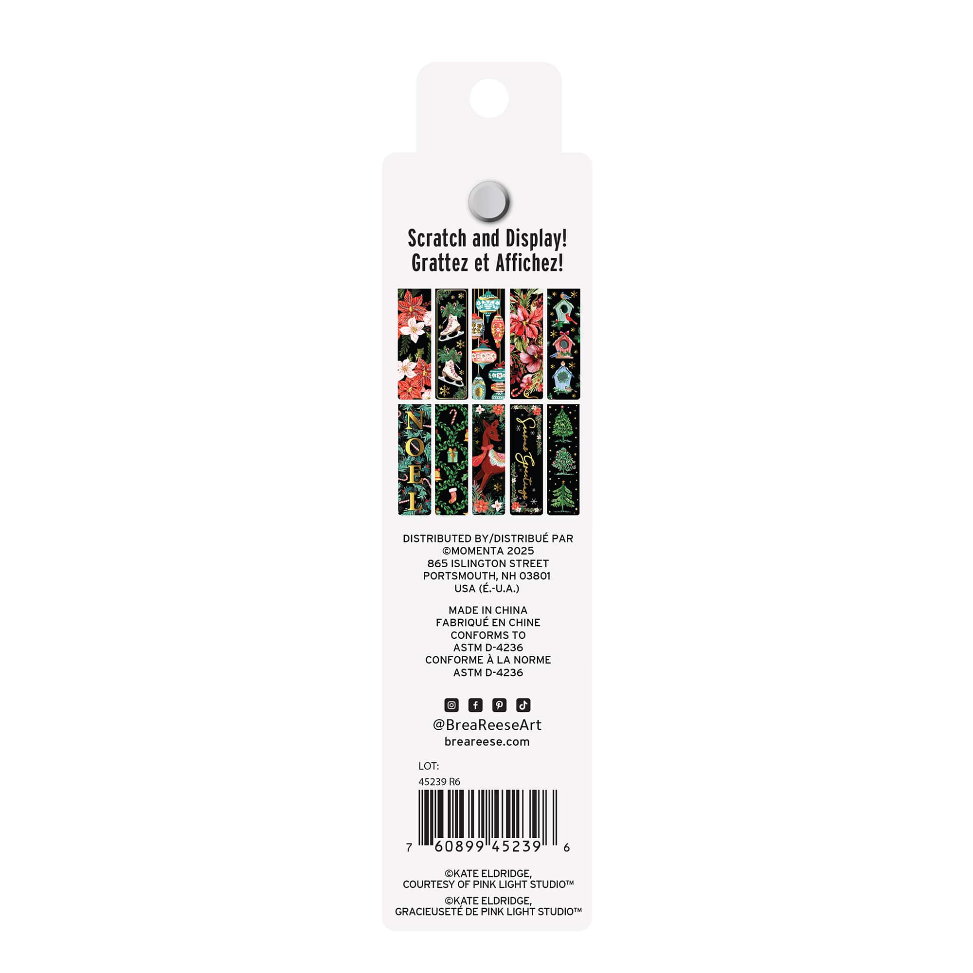 Brea Reese&#x2122; Classic Holiday Scratch Art Bookmarks