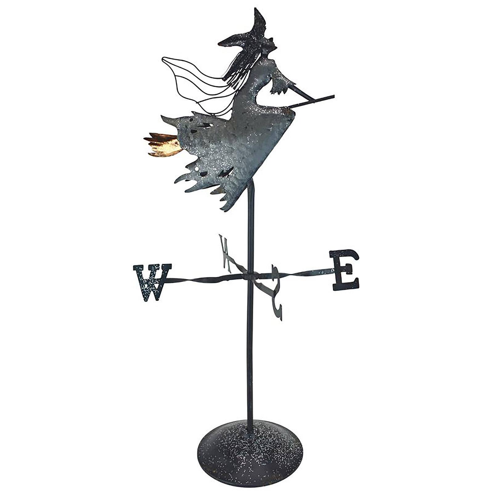 Design Toscano 23.5&#x22; Bewitched Wicked Witch Tabletop Metal Weathervane