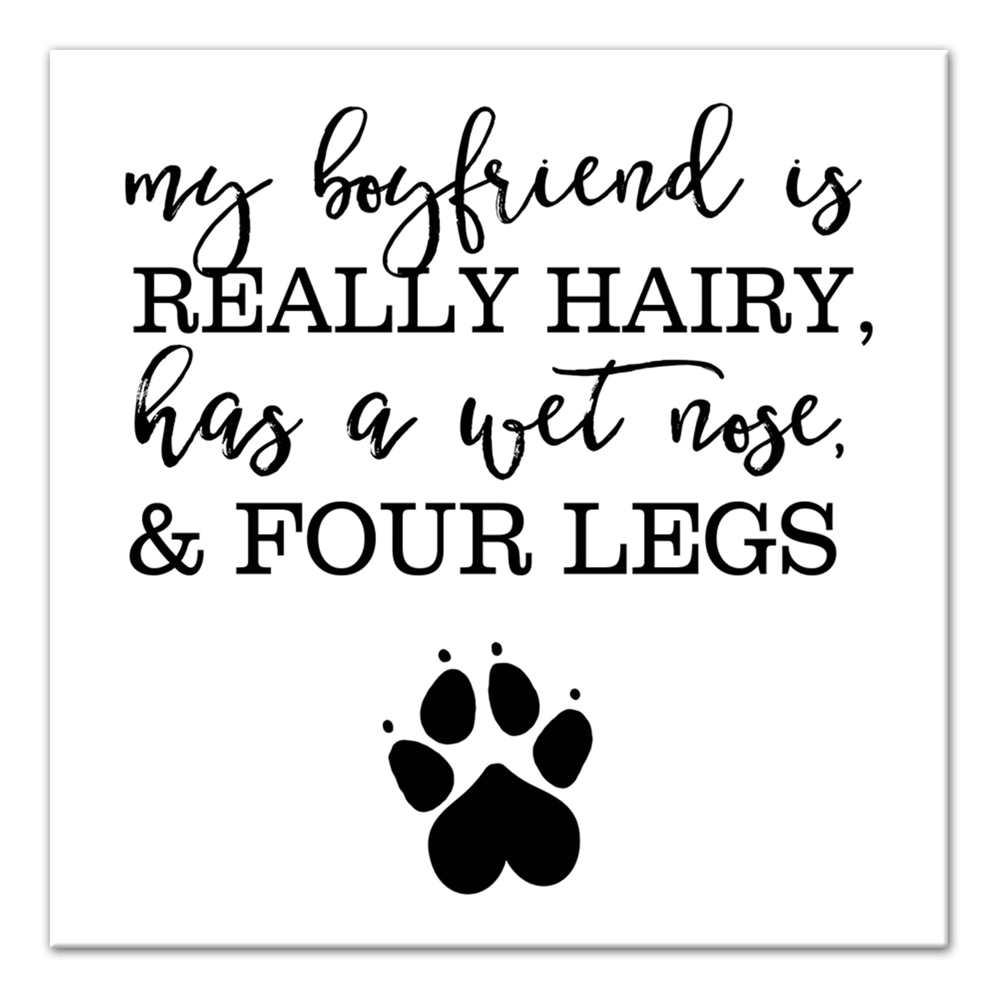 Dog Boyfriend Canvas Wall Art