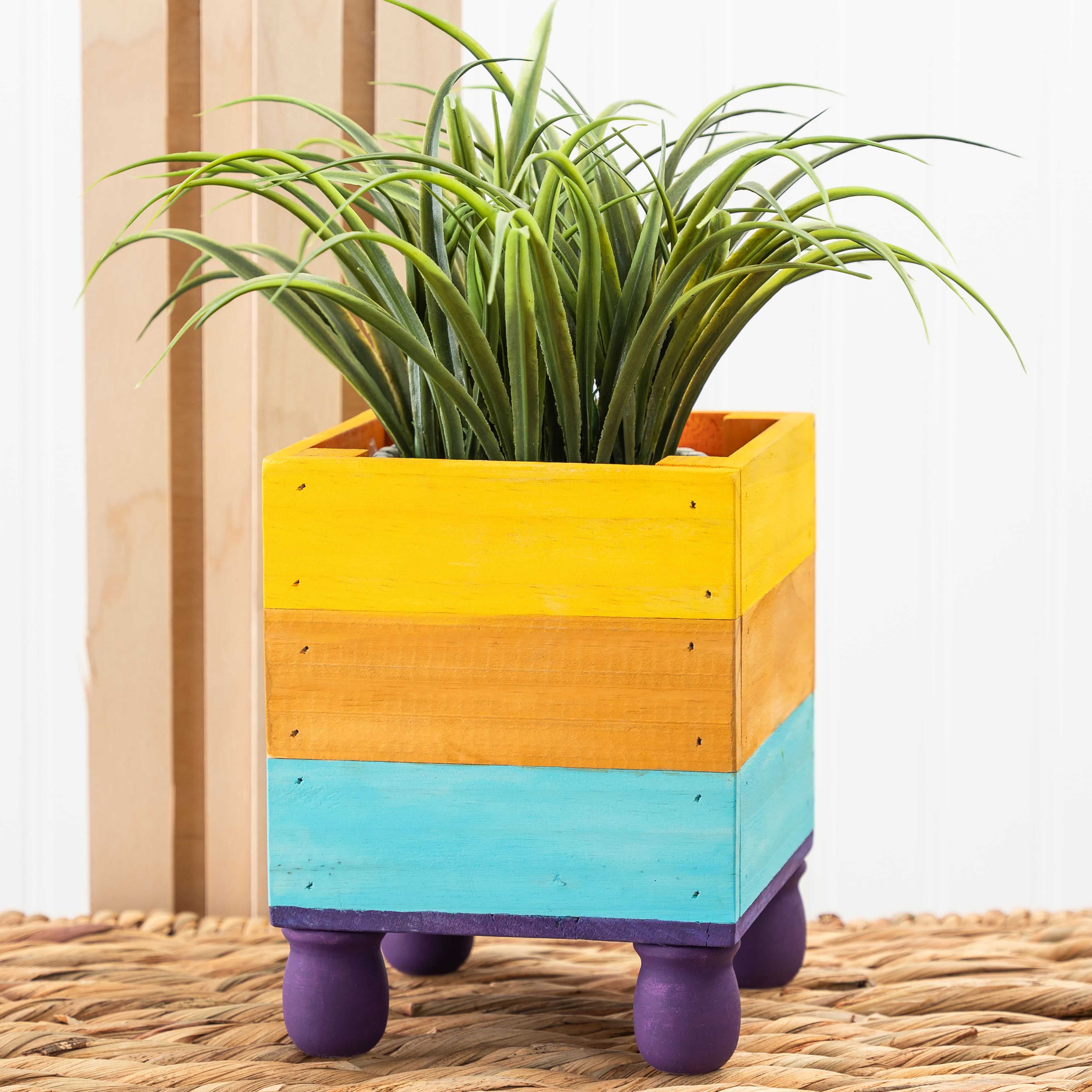 4 Pack: 6" Unfinished Wood Cube Riser Box