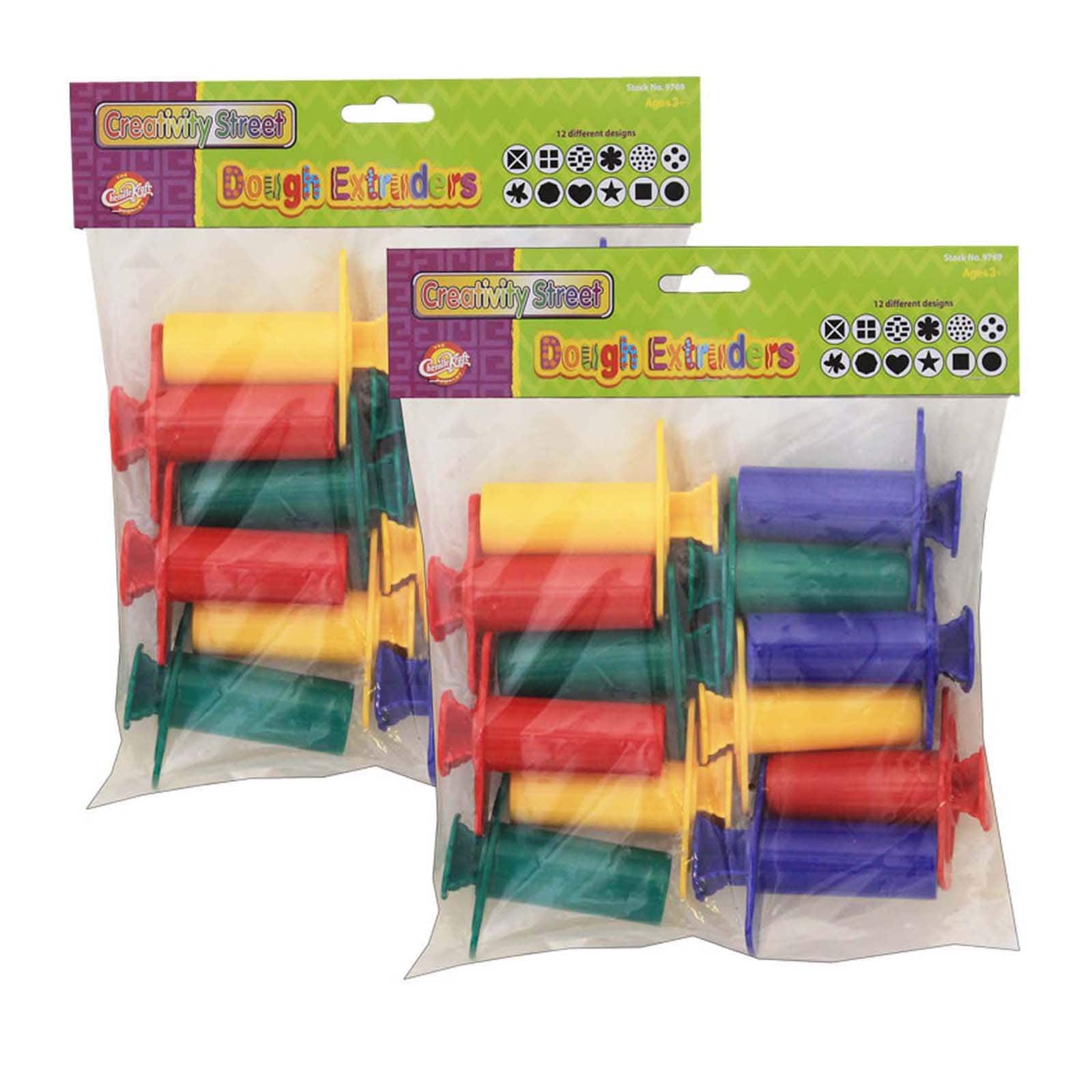 Creativity Street 12 Assorted Patterns Dough Extruders Set
