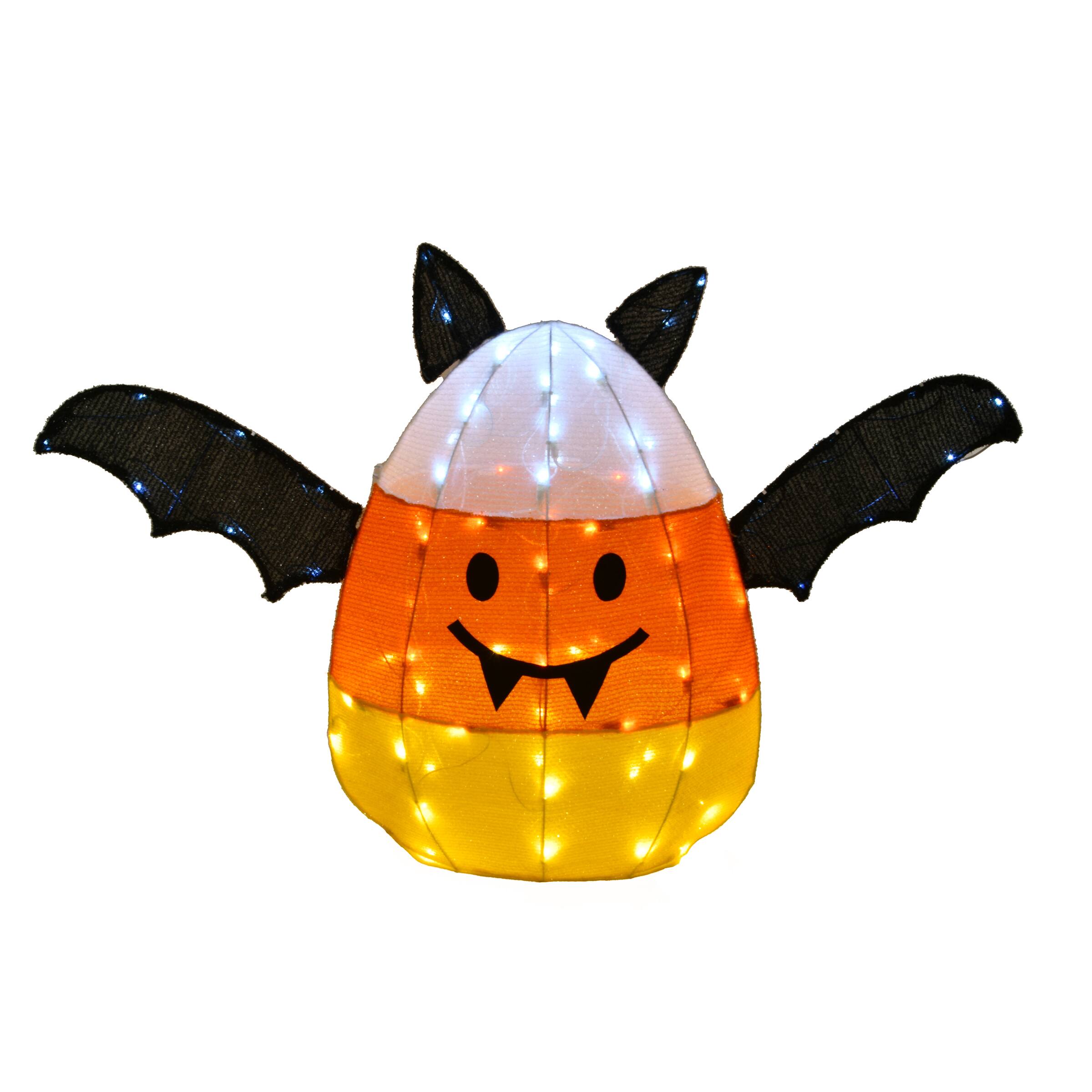 27.5&#x22; Candy Corn Bat with 80 LED Lights