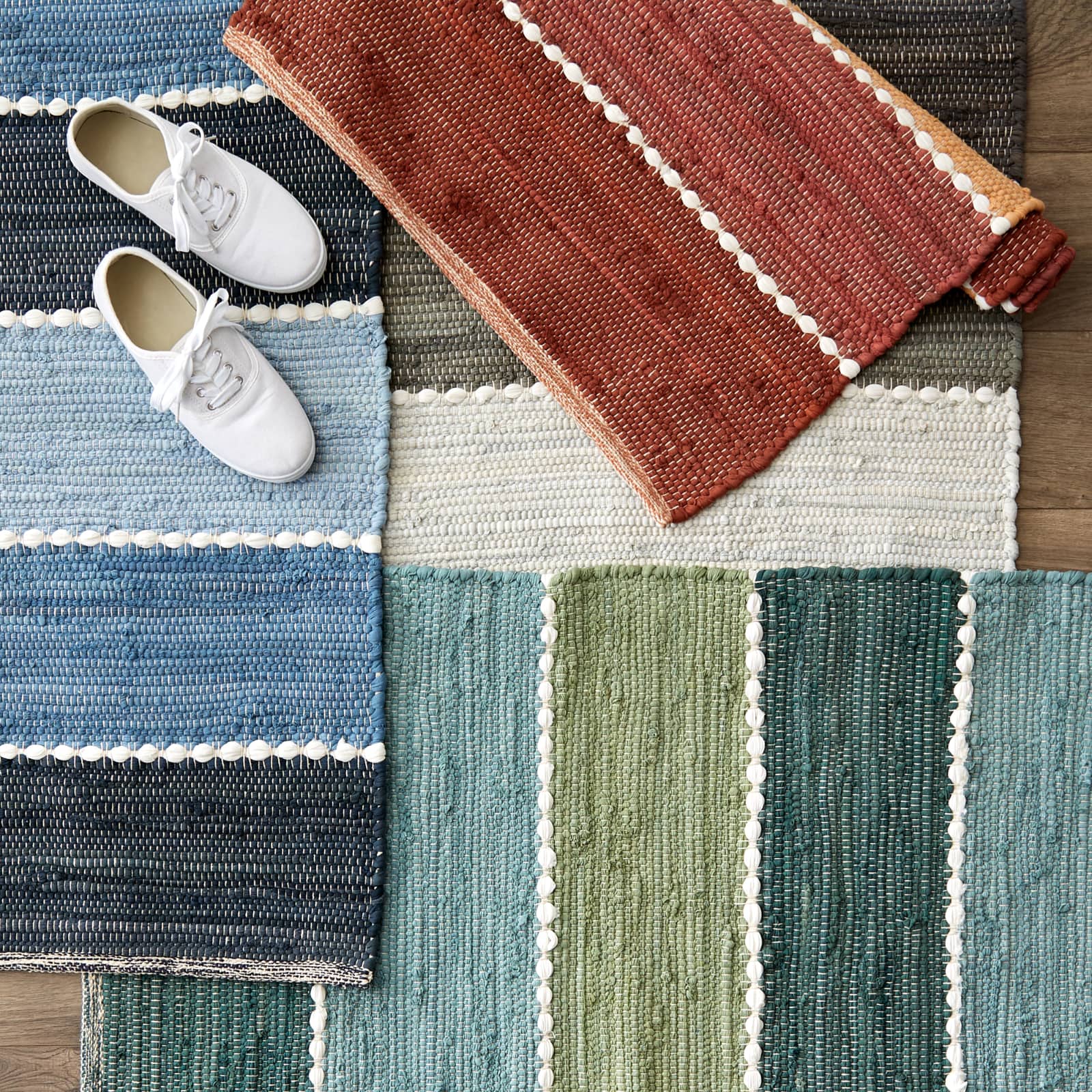 DII&#xAE; Color Block Cotton Chindi Rug, 4ft. x 6ft.