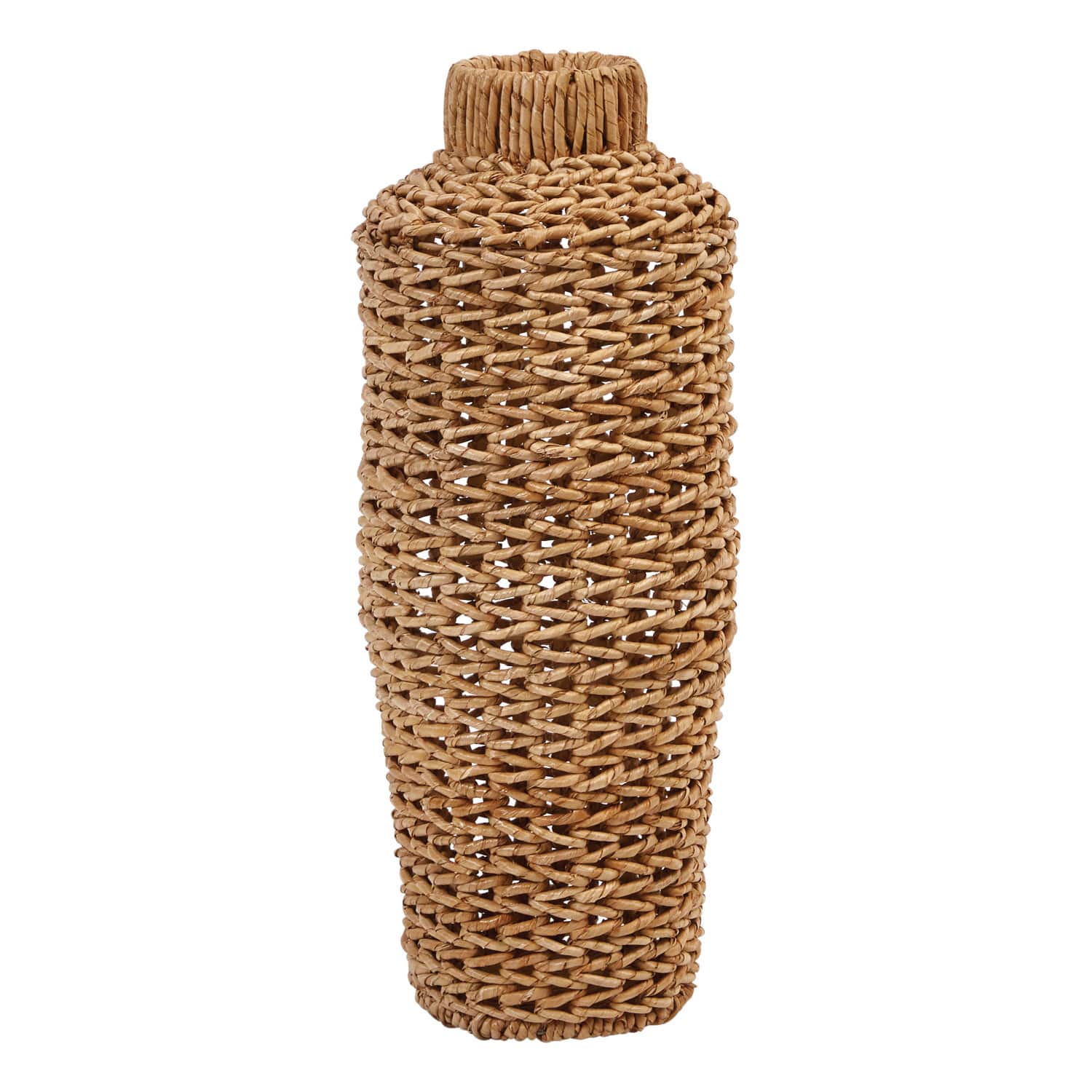 Hello Honey® 22" Handwoven Water Hyacinth & Rattan Floor Vase