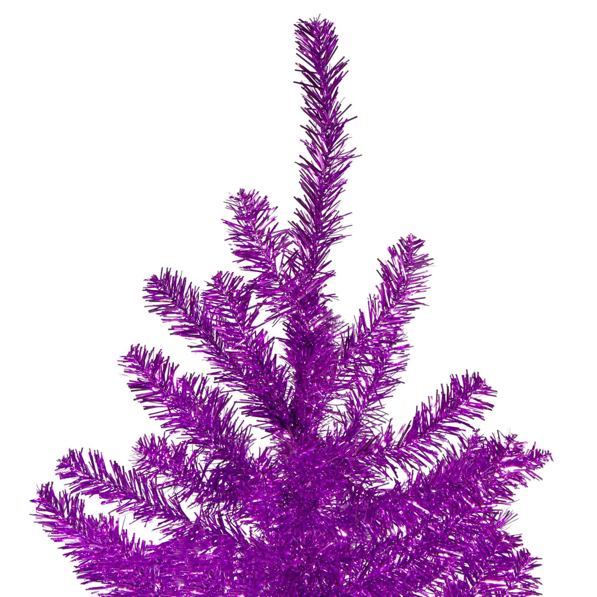 6ft. Unlit Metallic Purple Tinsel Artificial Christmas Tree
