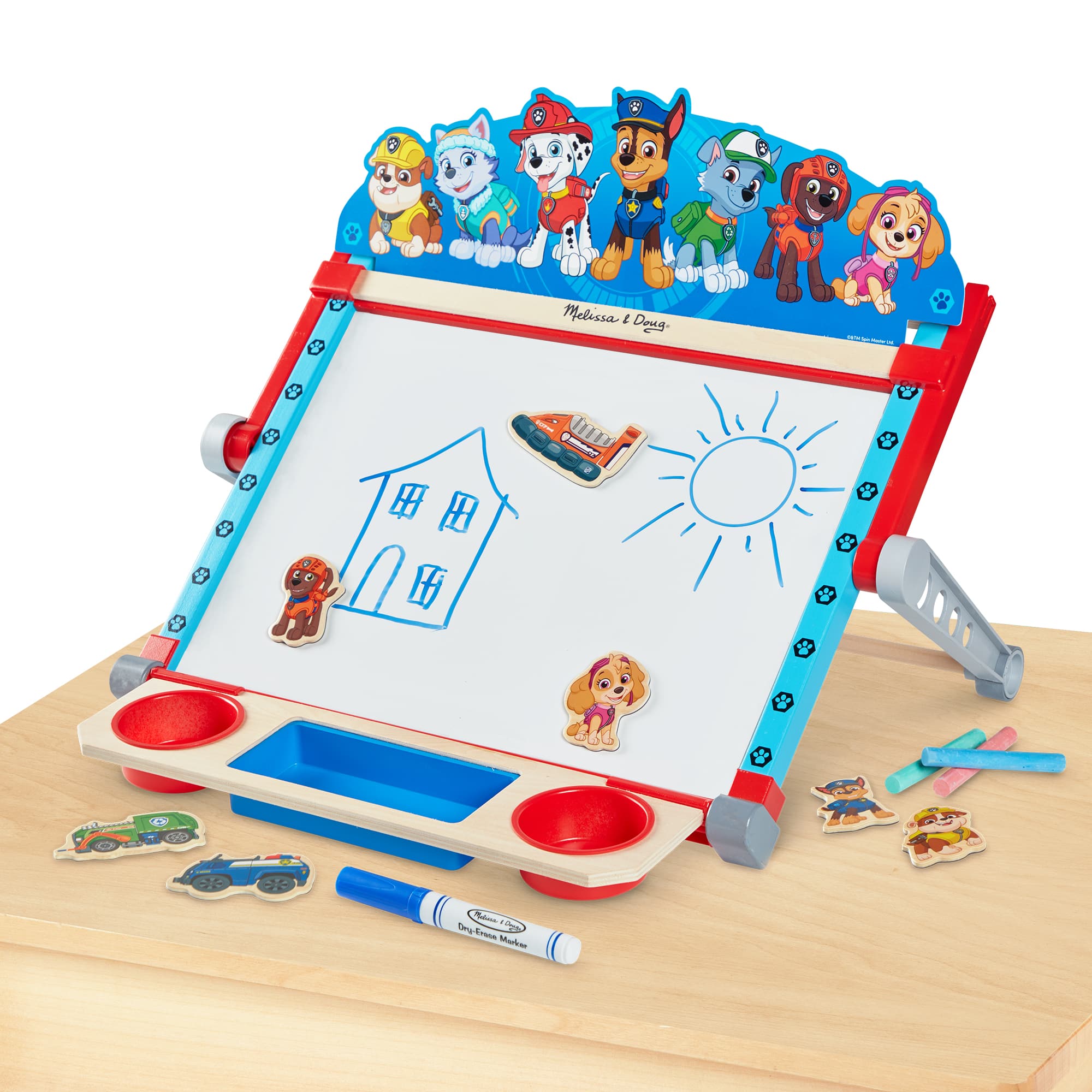 Melissa & Doug Double-sided Magnetic Tabletop Art Easel - Dry