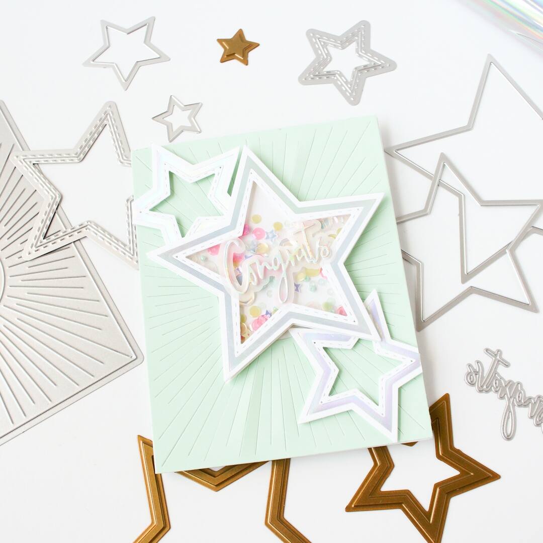 Pinkfresh Studio Nested Stars Hot Foil Plates