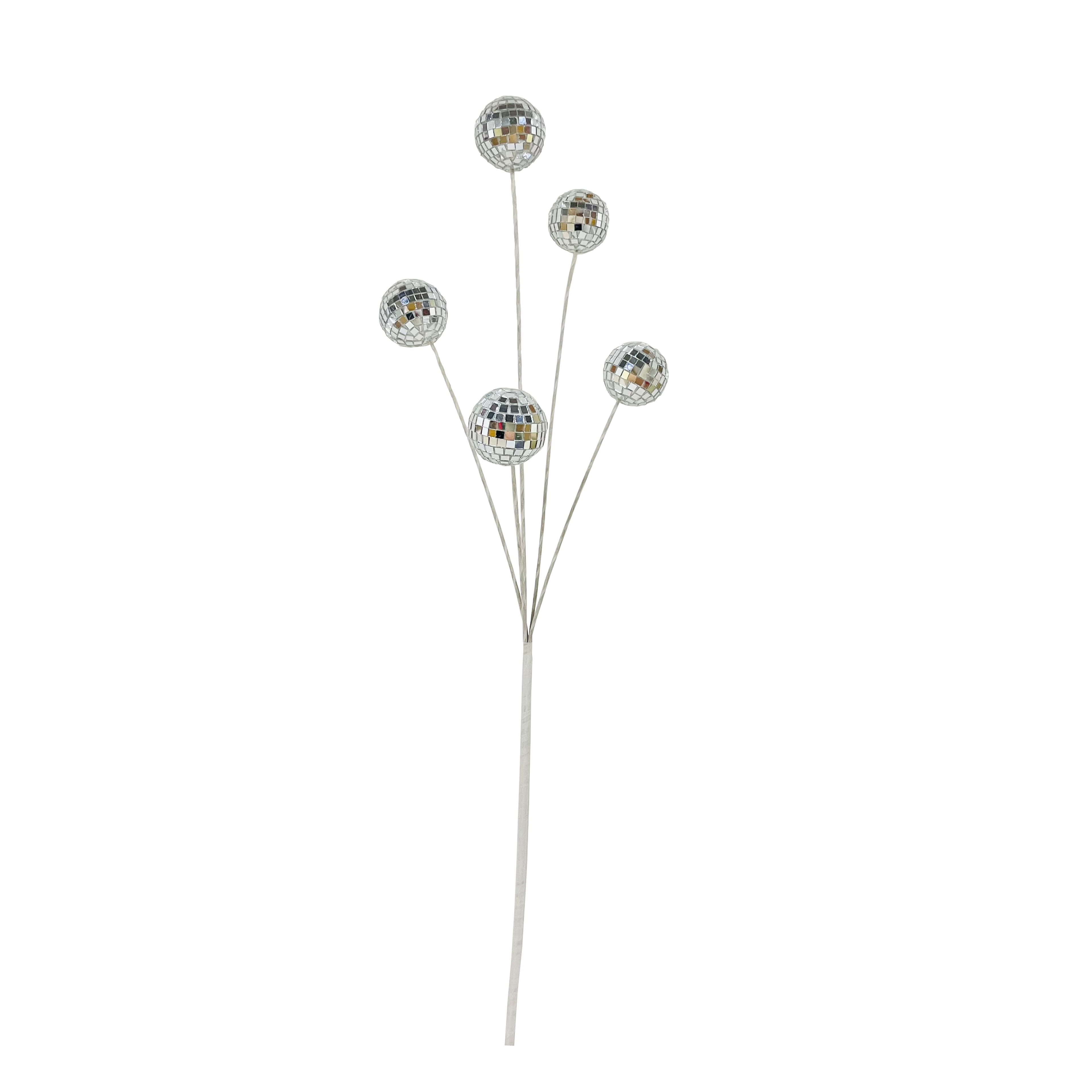 29&#x22; Silver Disco Balls Stem by Ashland&#xAE;