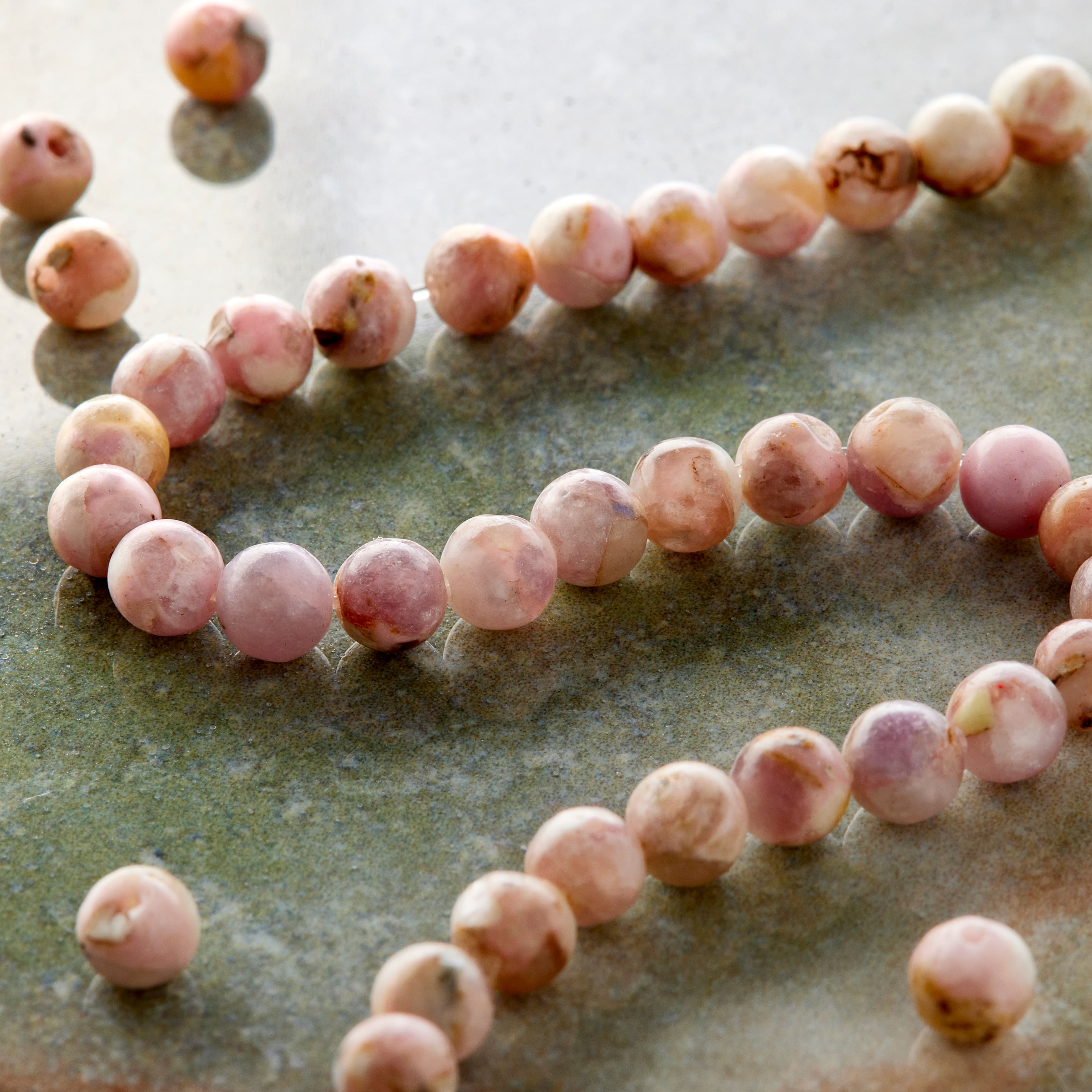 12 Pack: Pink Imitation Kunzite Round Beads, 4mm by Bead Landing®