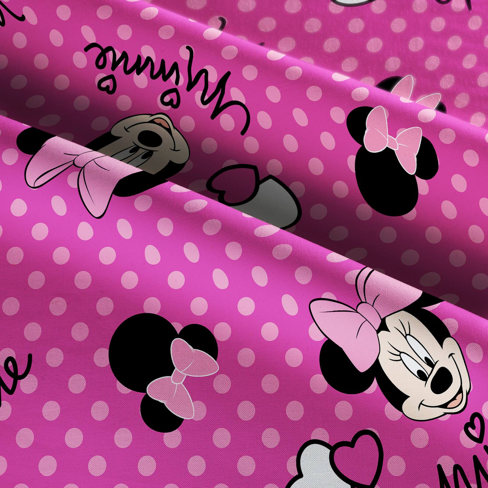 Springs Creative Disney&#xAE; Minnie Heads on Pink Fleece