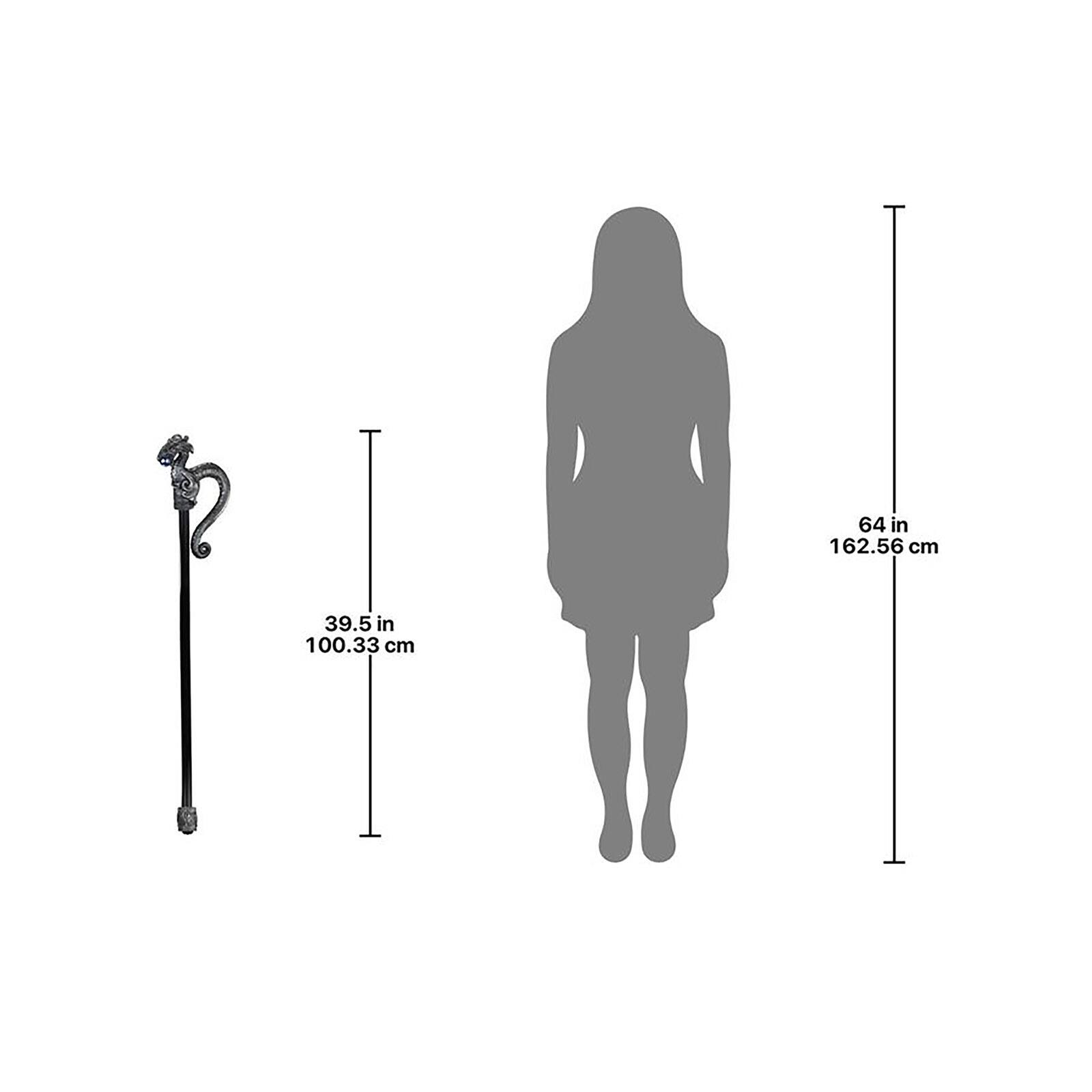 Design Toscano The Dragonsthorne Collection: Rampant Rogue Dragon Walking Stick