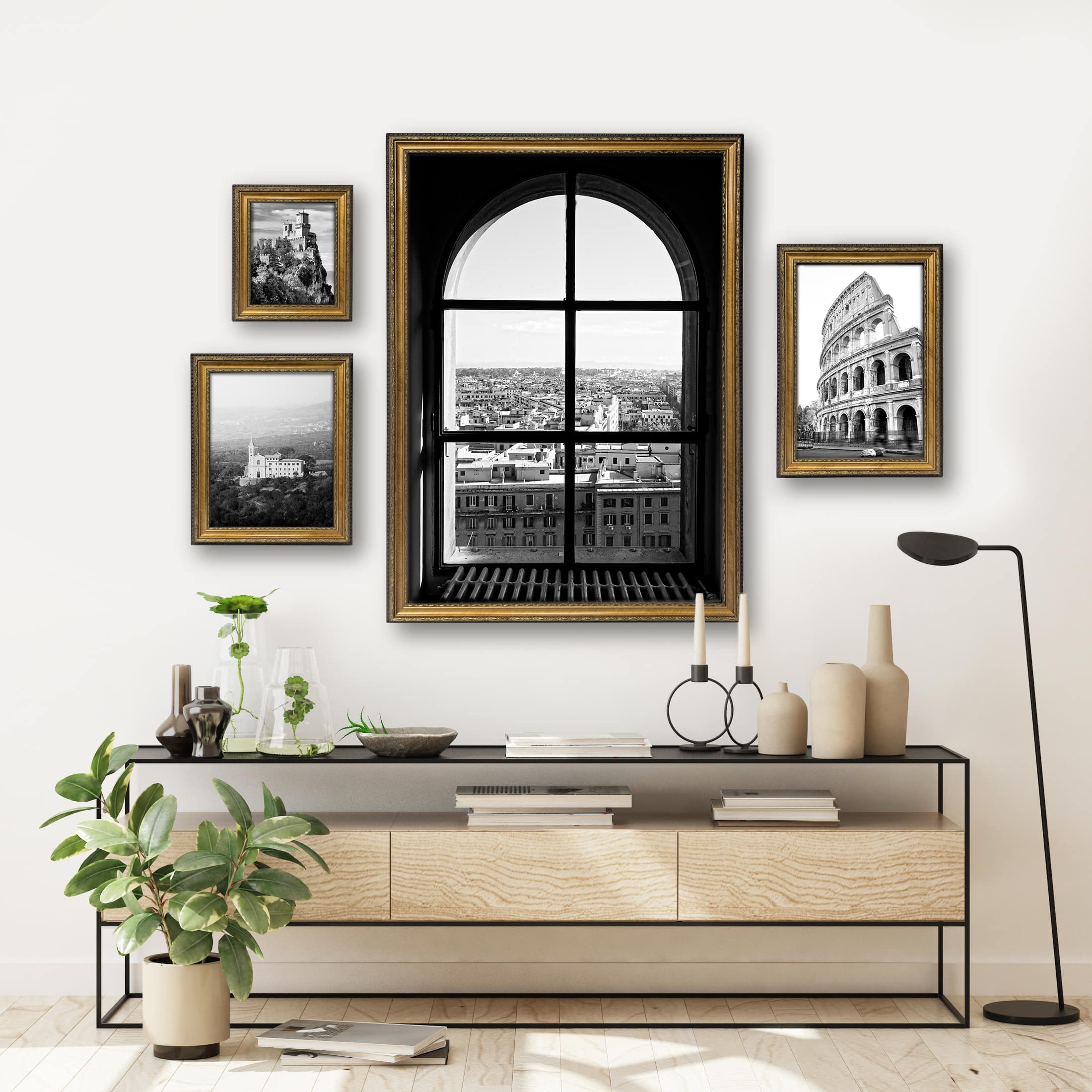 Home Gold Pompeii Wood Wall Frame by Studio Décor®