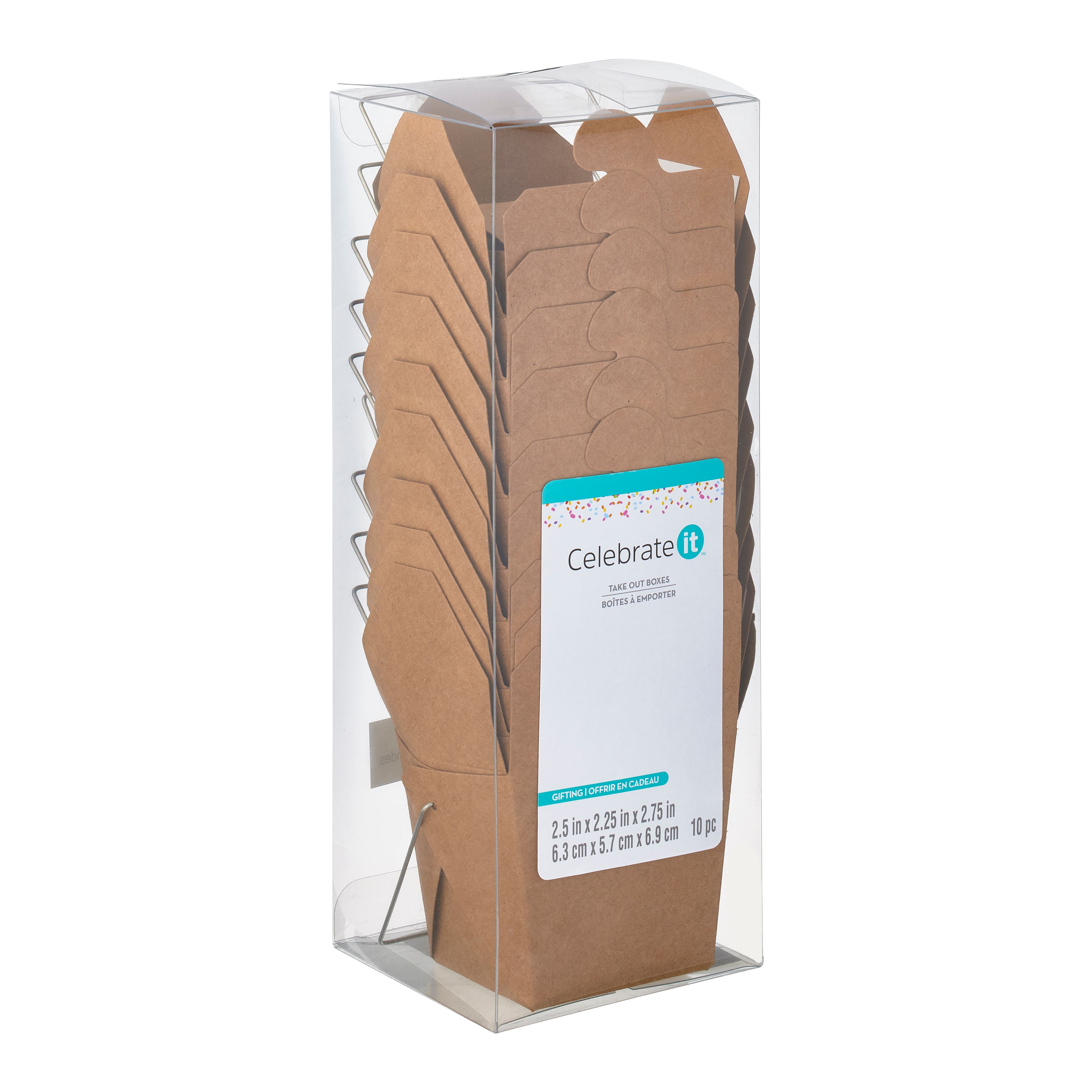 Buy in Bulk - 6 Packs: 10 ct. (60 total) 2.75 Kraft Take-Out Box