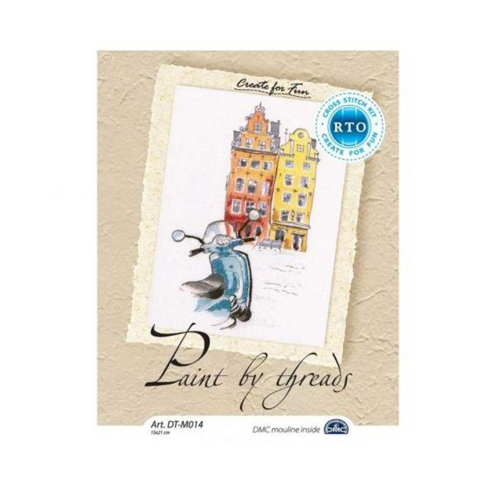 RTO Cross-stitch Kit with printed background "Paint by Threads"