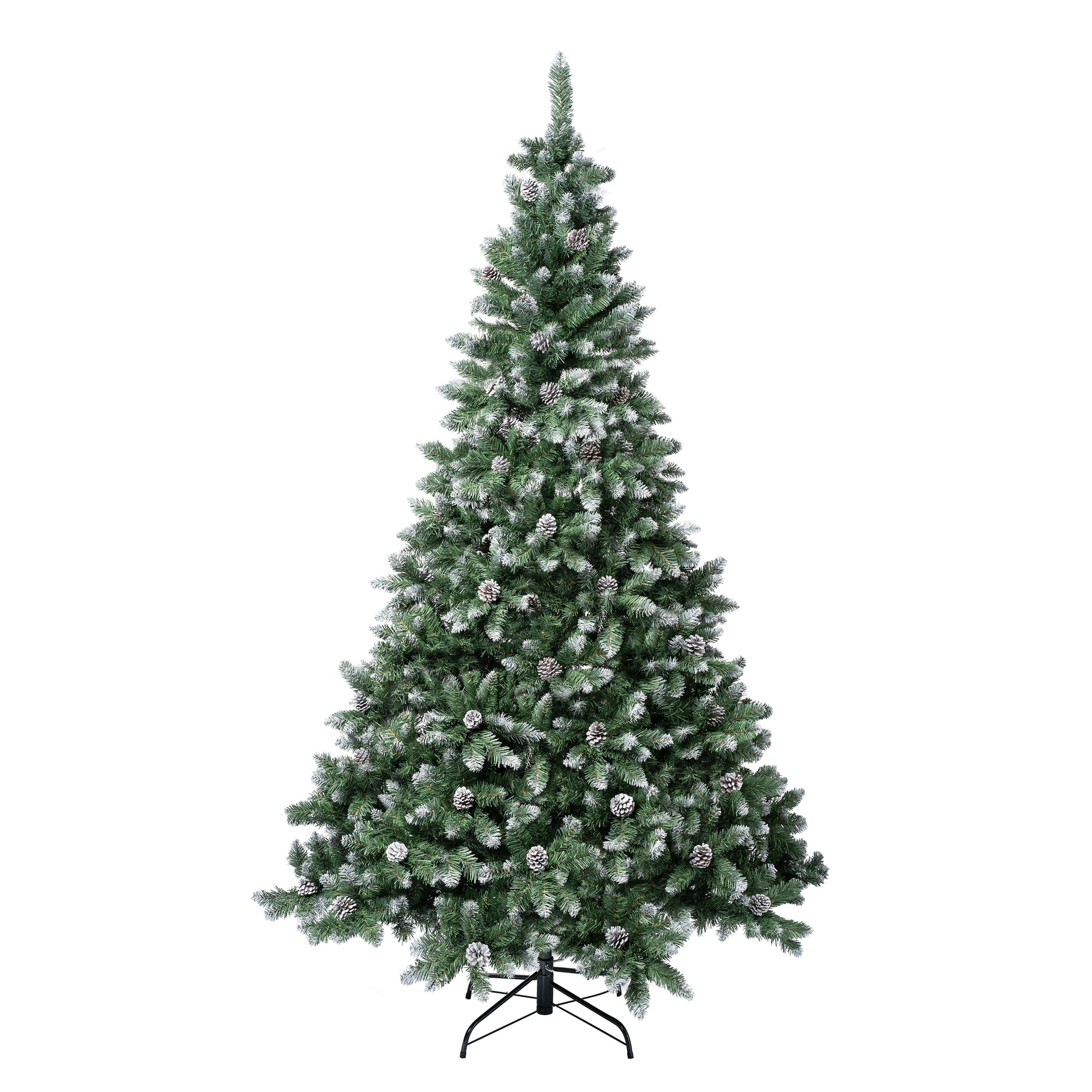 7.5ft. Unlit Snowy Oakley Hills Fir Artificial Christmas Tree with Pinecones